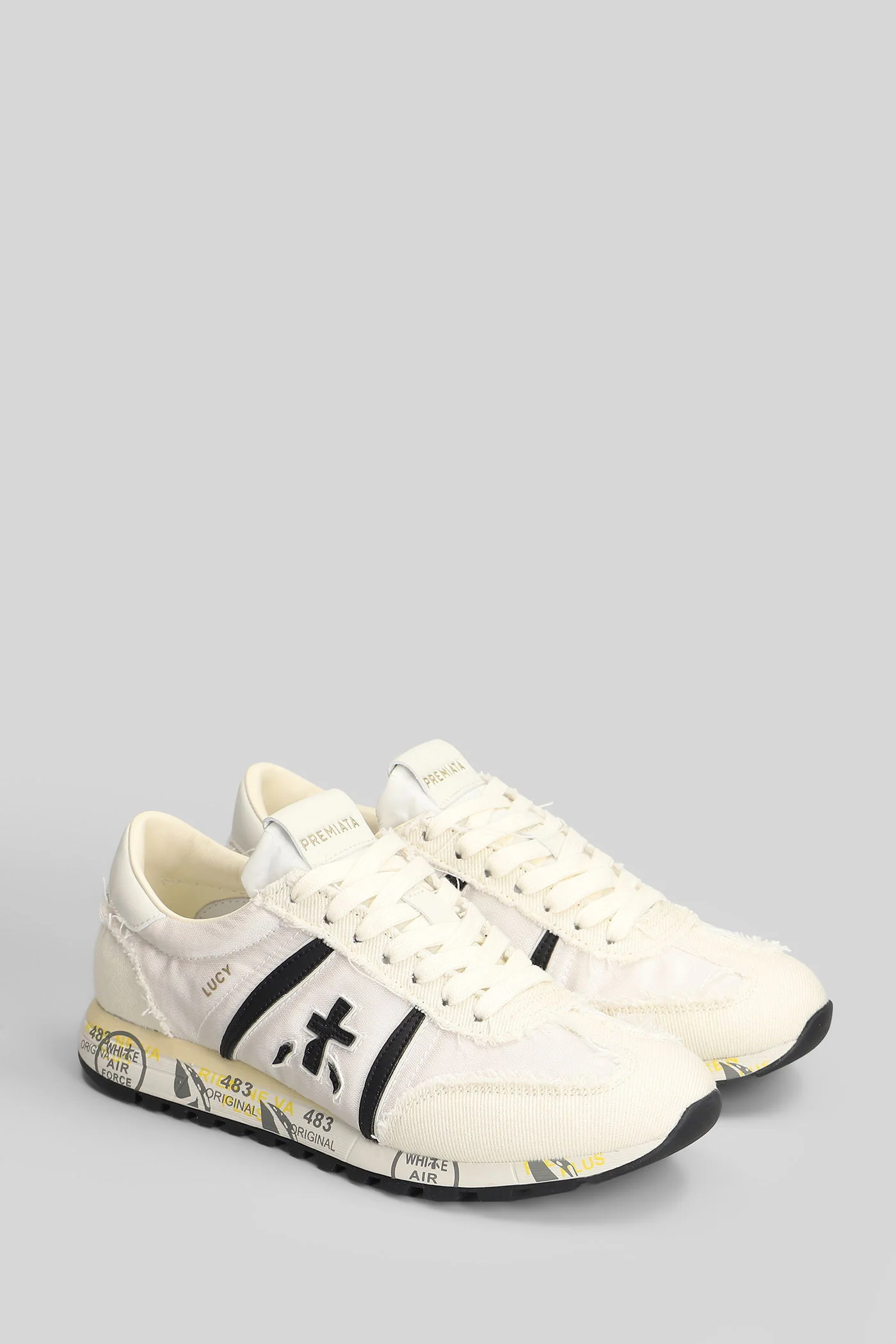 Lucy Sneakers in beige fabric - Image 2