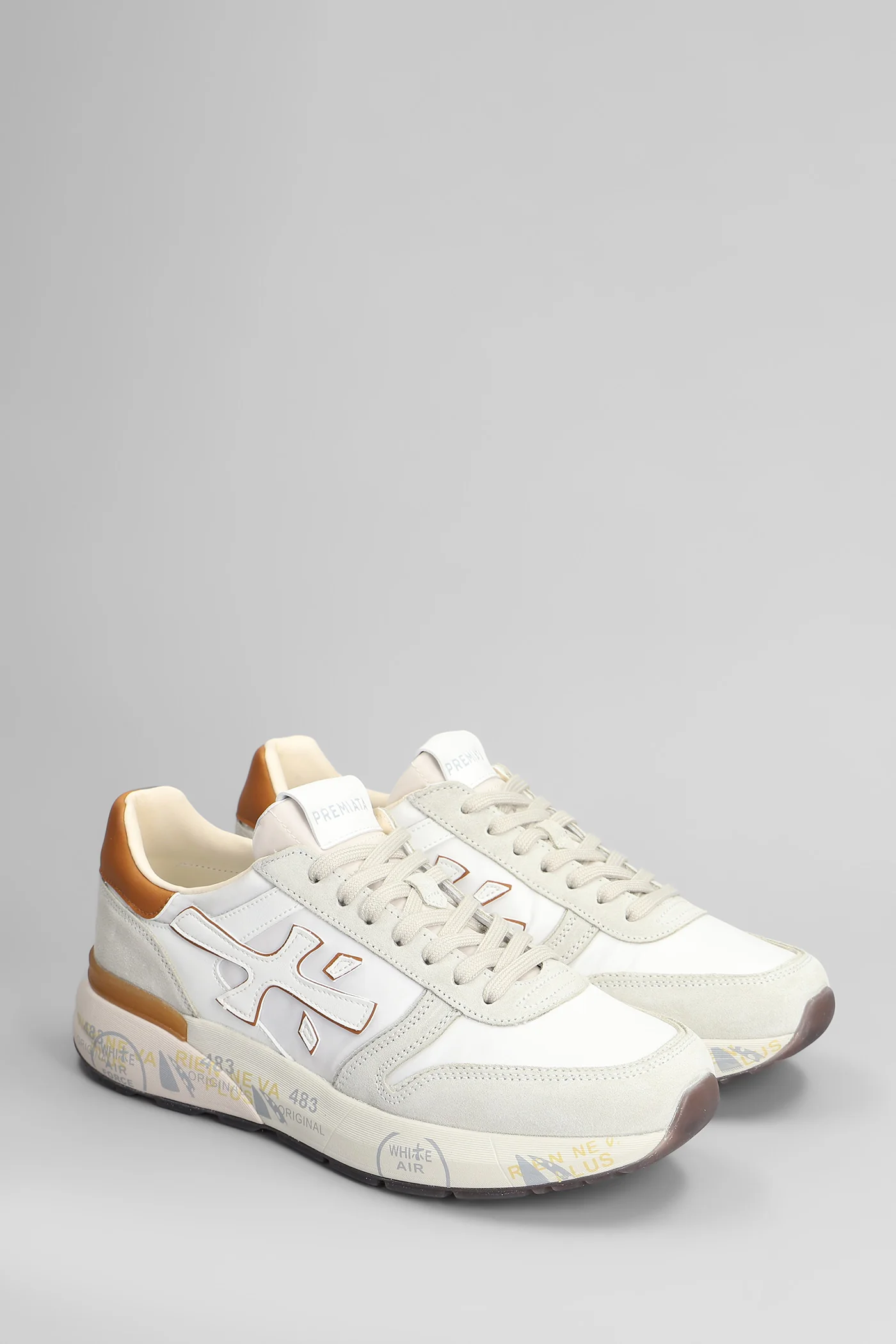 Mick Sneakers in white Suede and fabric - Image 2