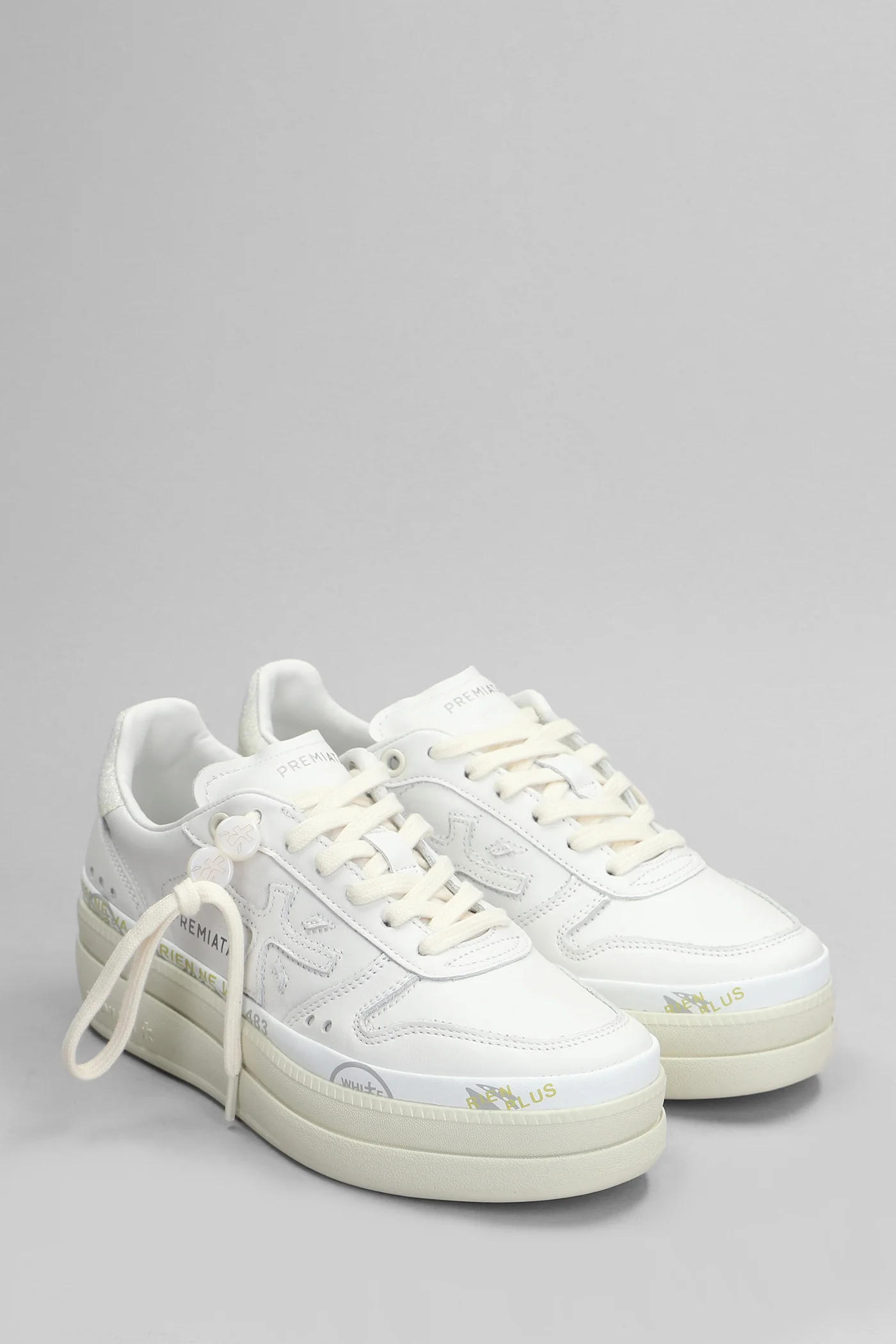 Micol Sneakers in white leather - Image 2