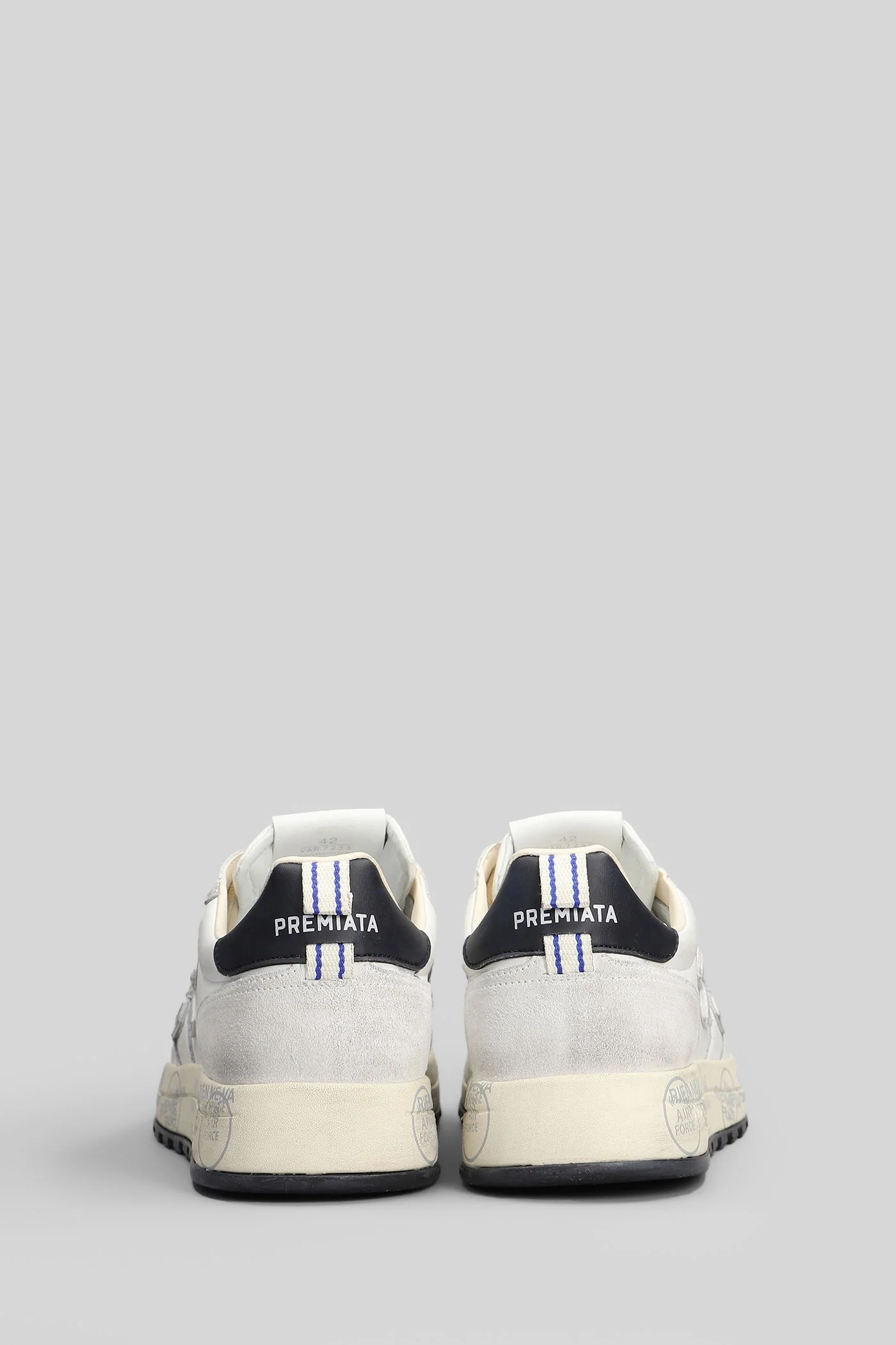 Nous Sneakers in white Suede and fabric - Image 4