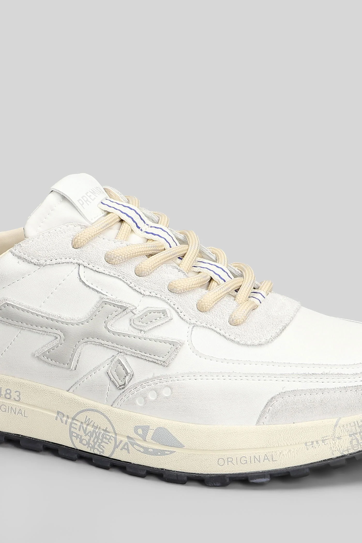 Nous Sneakers in white Suede and fabric - Image 5