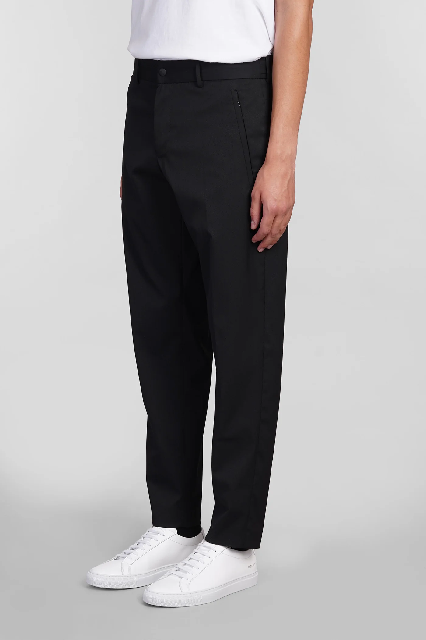 Pants in black polyester - Image 3