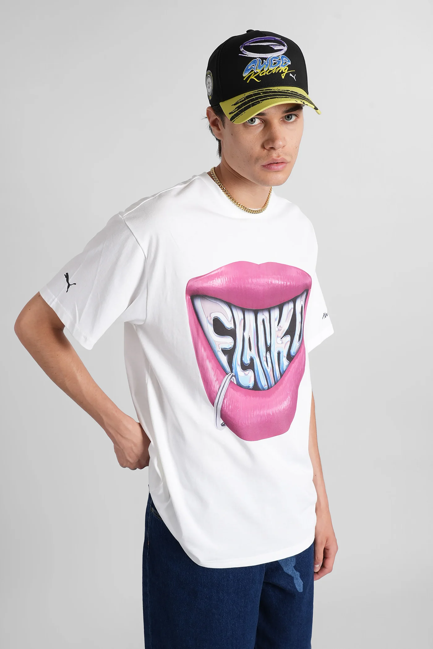 Flacko T-Shirt in white cotton - Image 2
