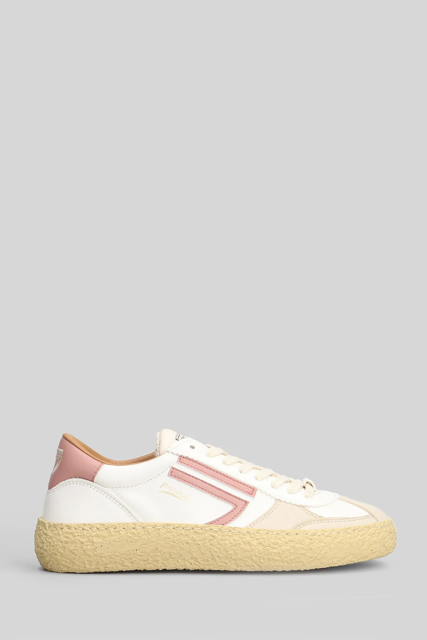 1.01 Vintage Sneakers in white leather