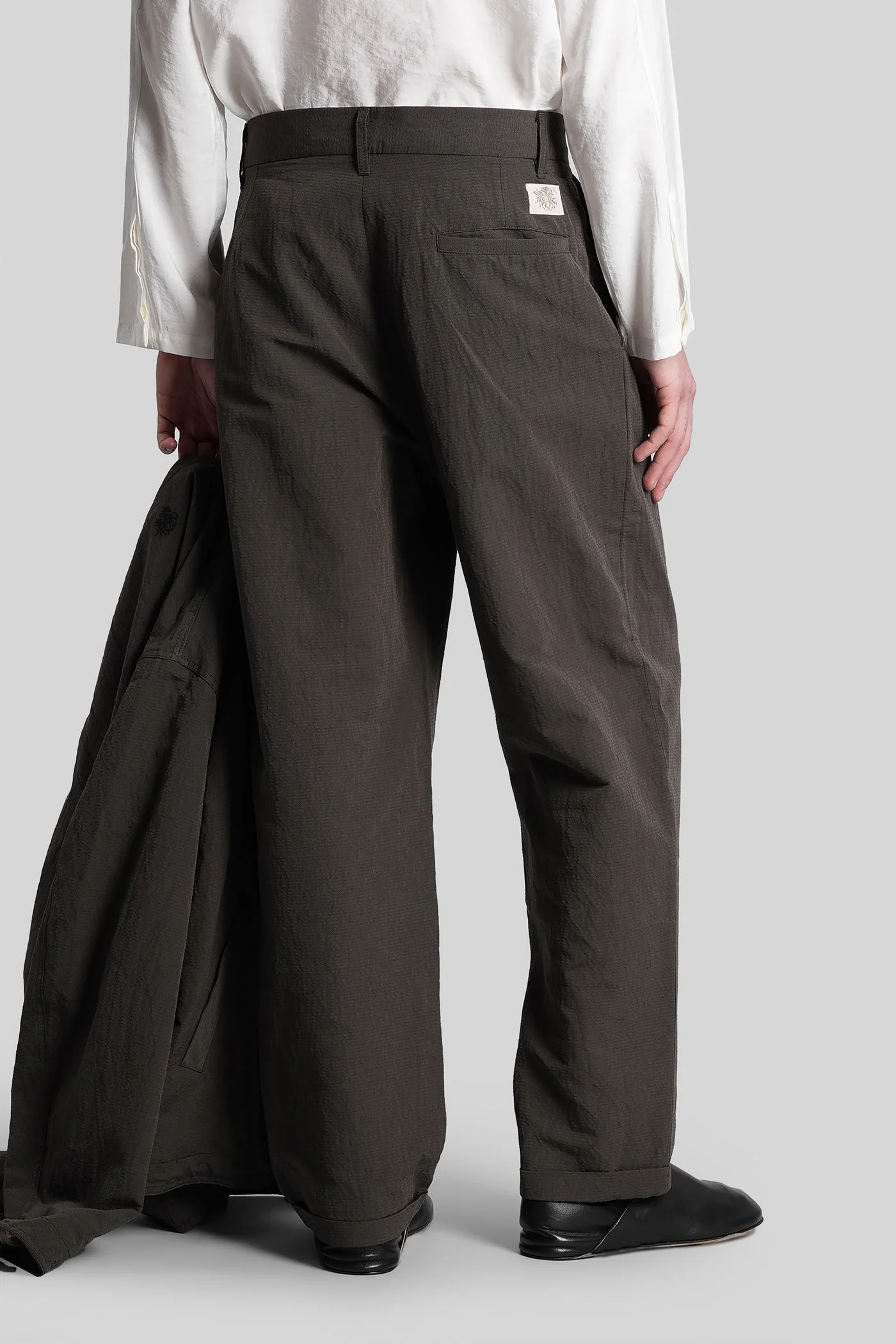 Pants in brown cotton - Image 3