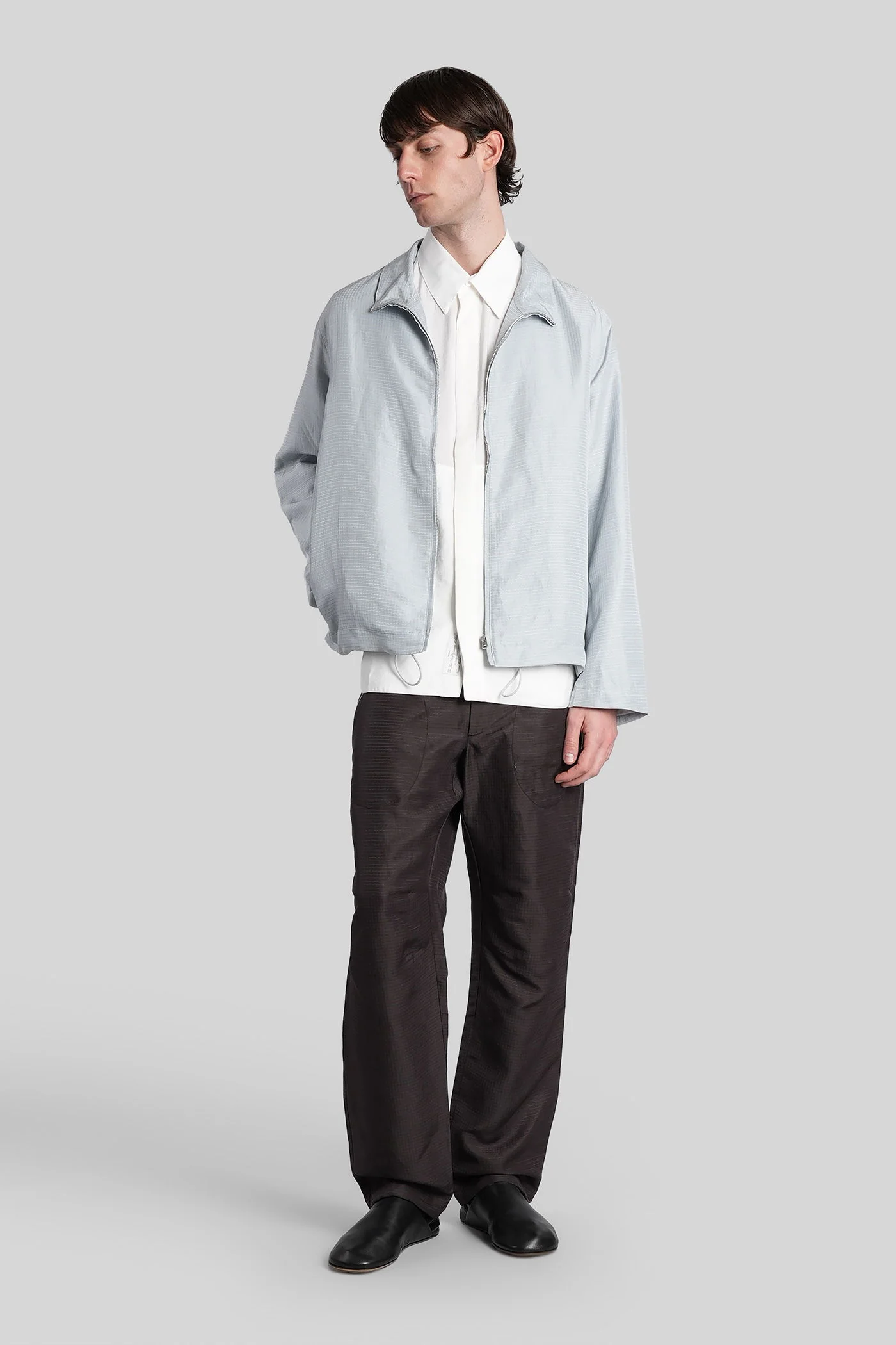 Pants in brown silk - Image 2
