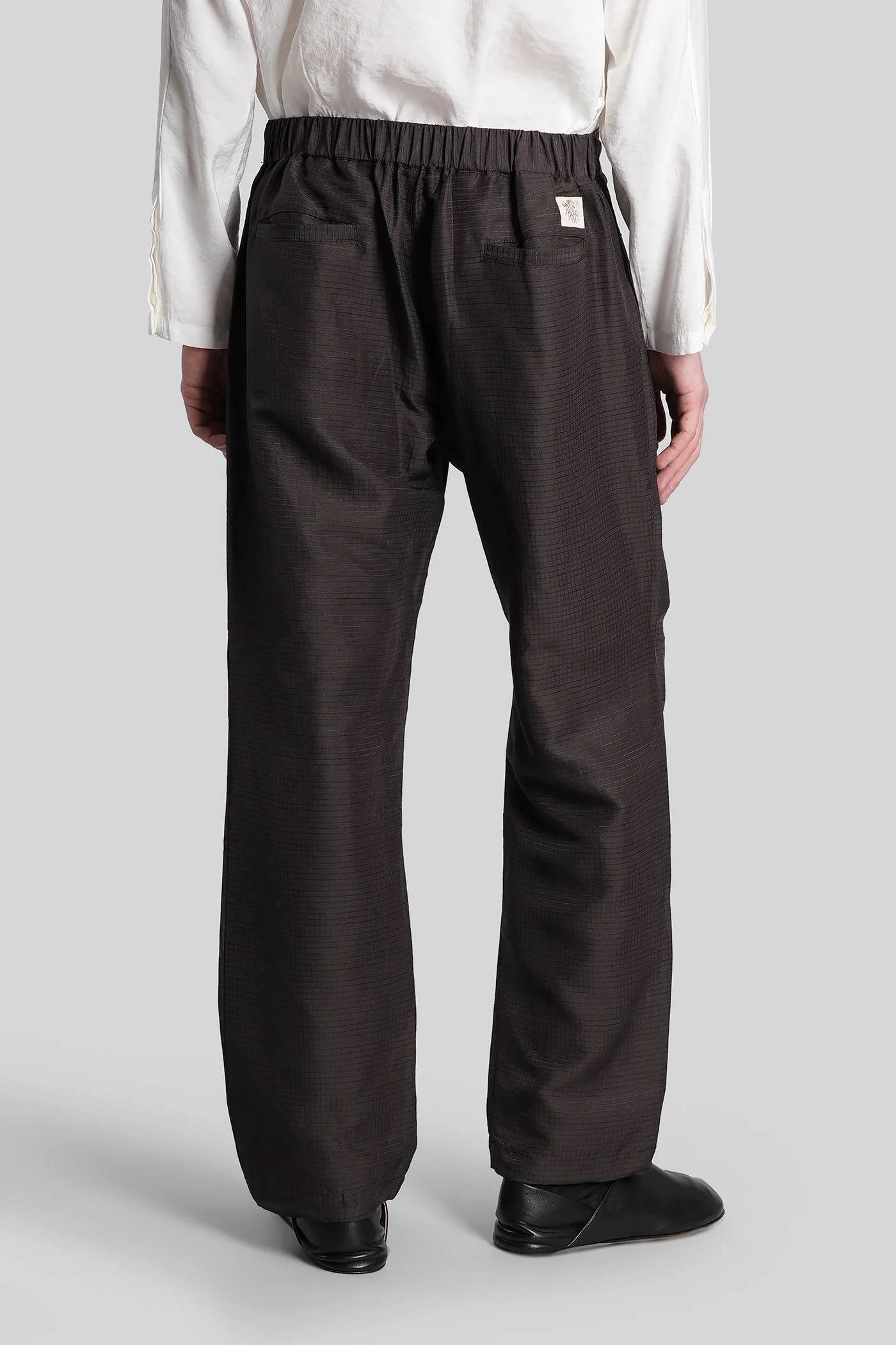 Pants in brown silk - Image 3