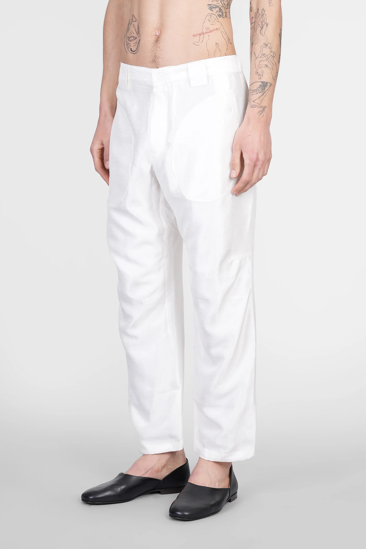 Wilder Pants in white silk - Image 4