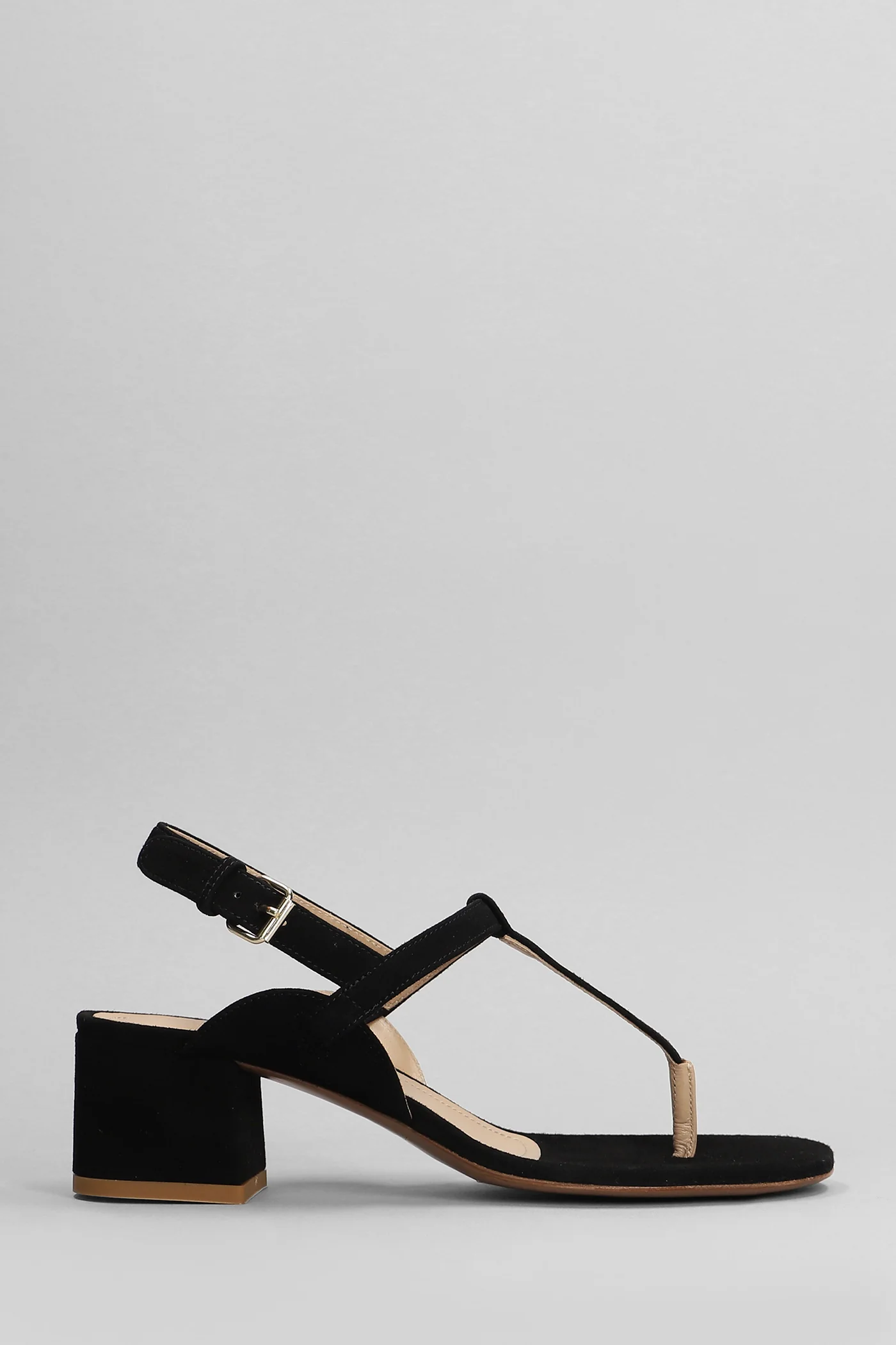 Sandals in black suede