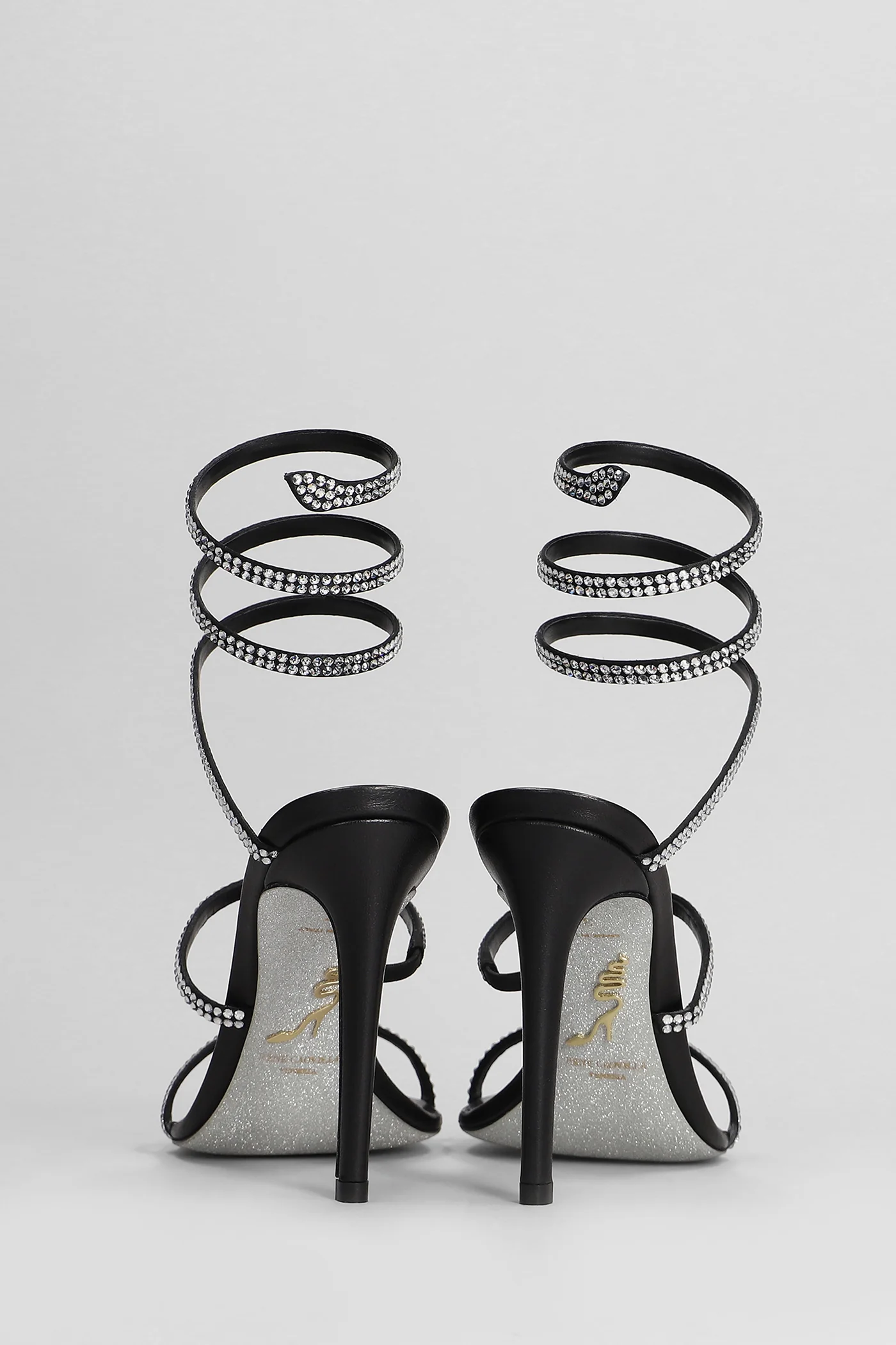 Cleo Sandals in black leather - Image 4