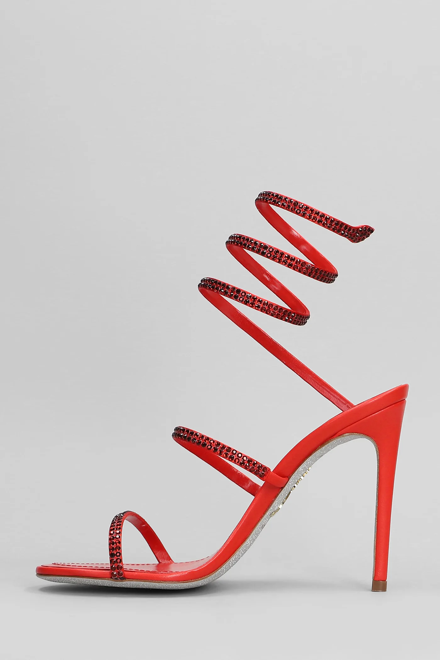 Cleo Sandals in red leather - Image 3