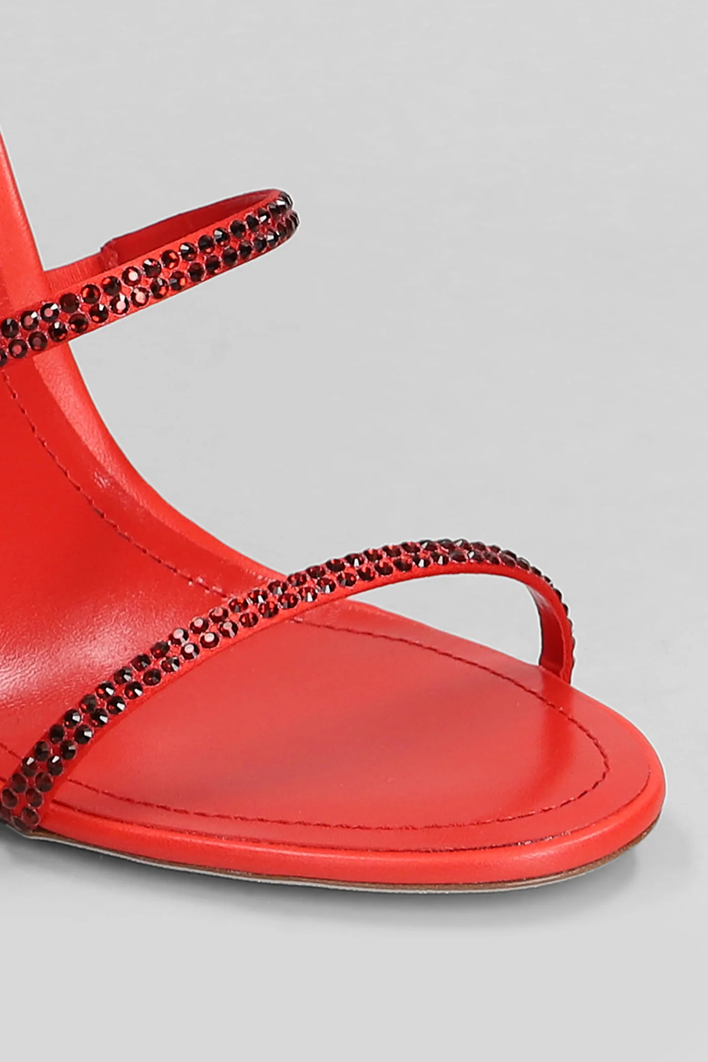 Cleo Sandals in red leather - Image 5