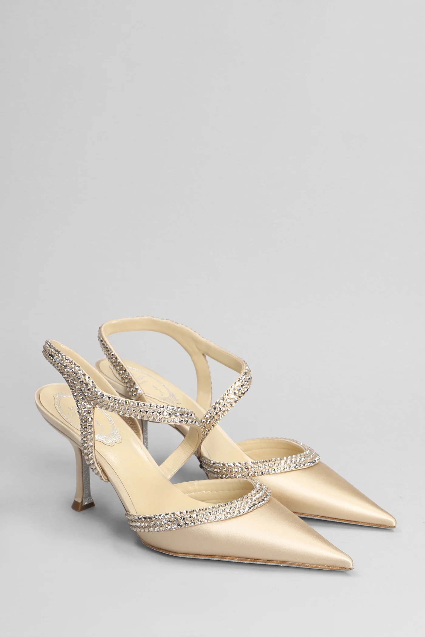 Lidia Pumps in gold satin - Image 2