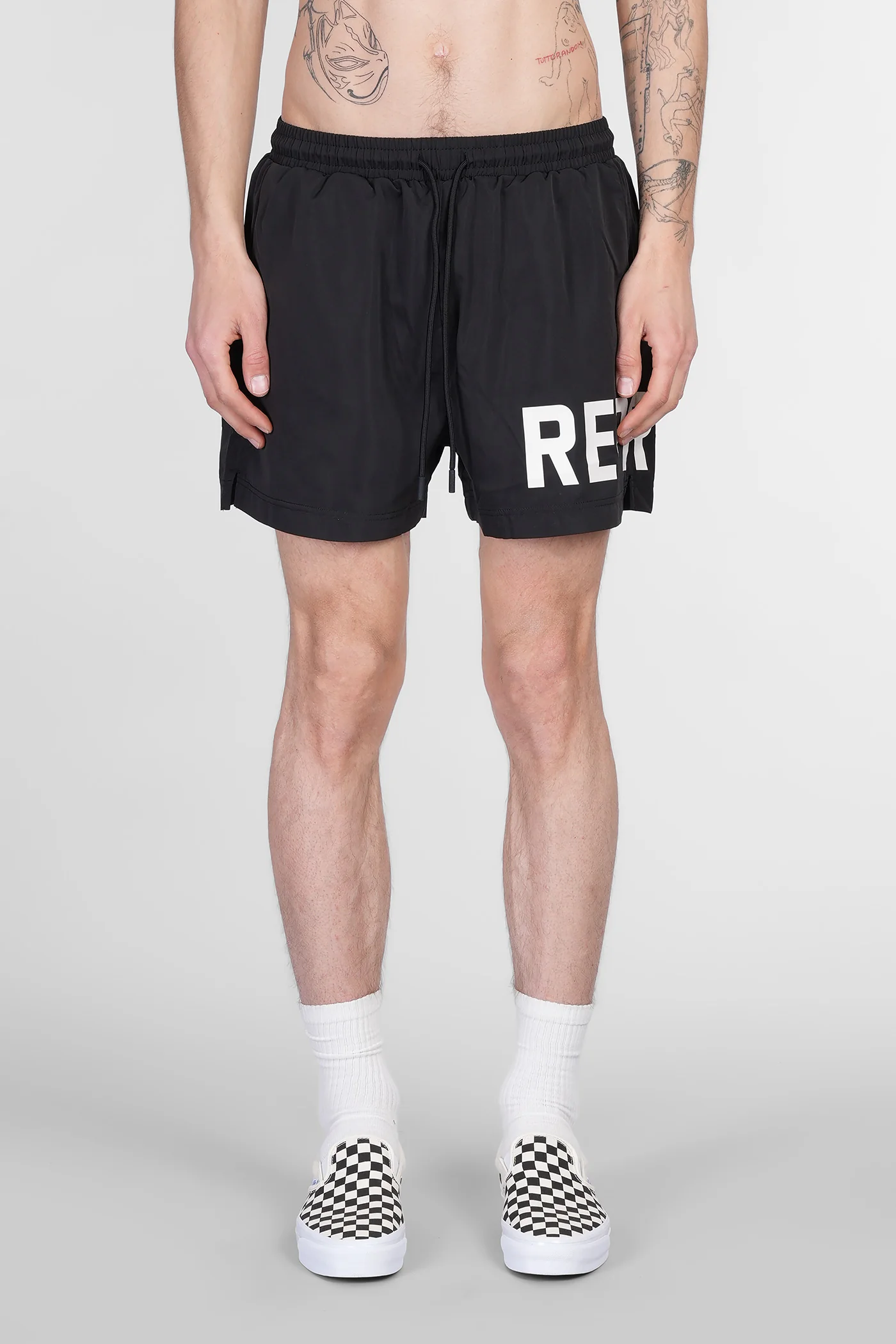 Beachwear in black polyester