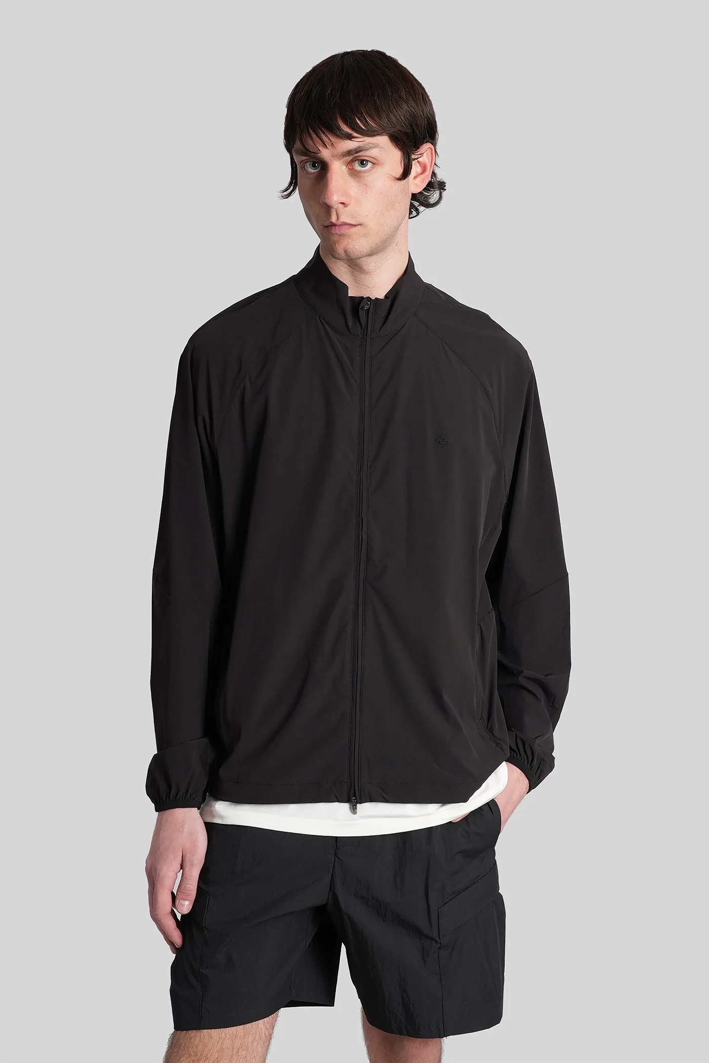 Casual jacket in black nylon