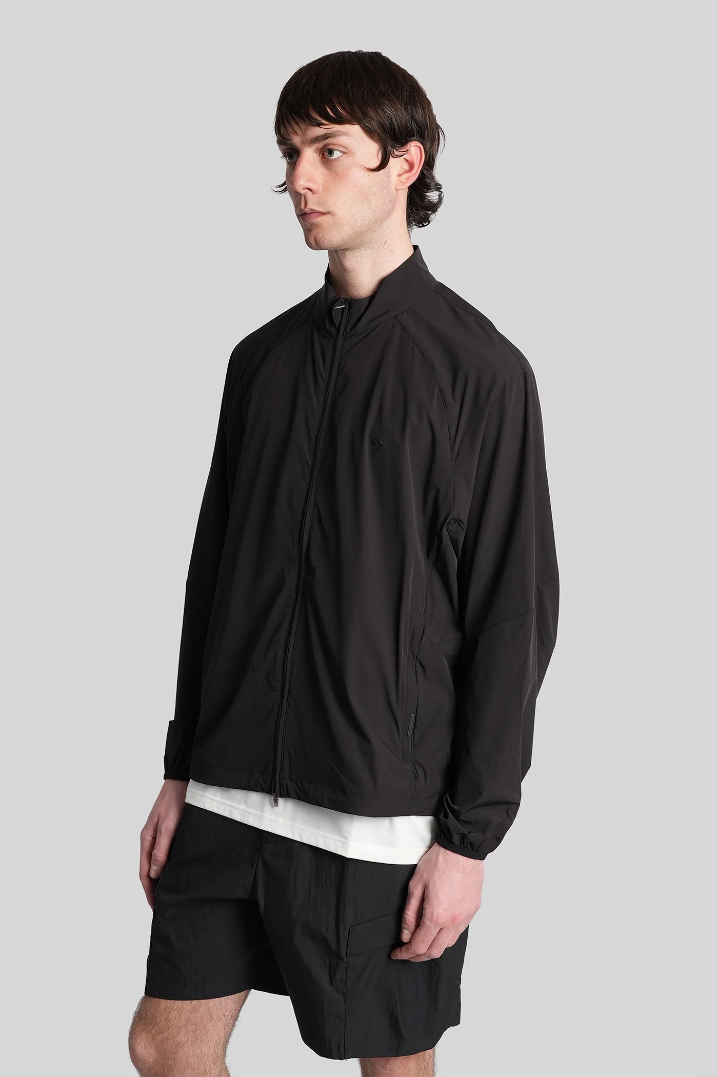 Casual jacket in black nylon - Image 4