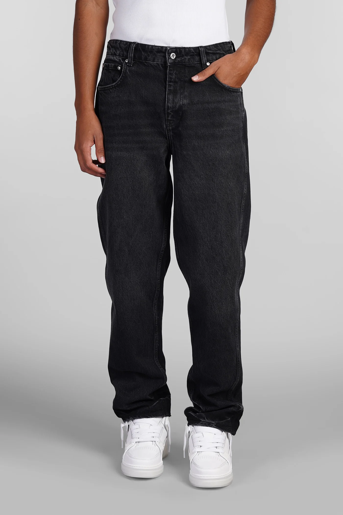 Jeans in black cotton