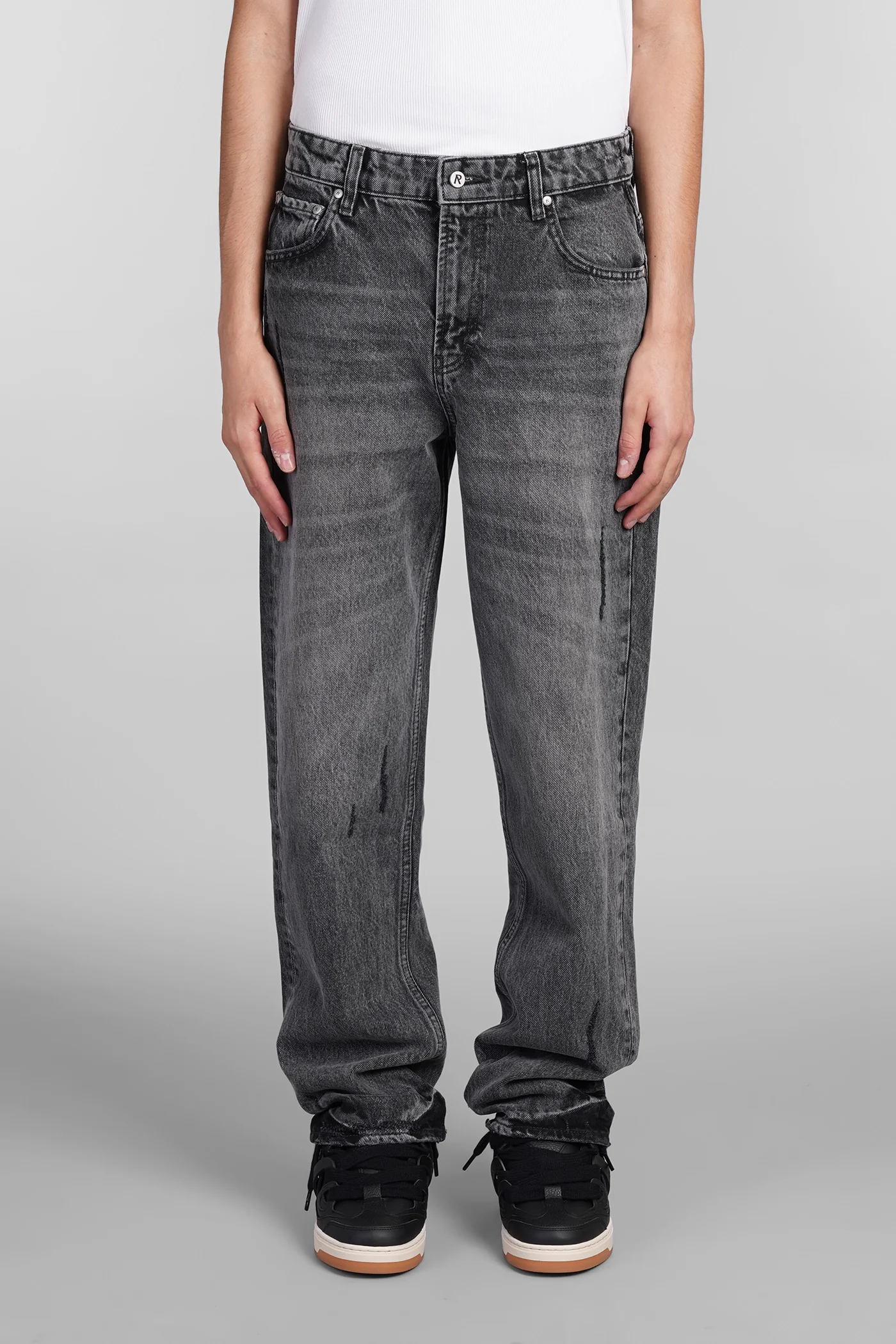 R2 rep denim Jeans in grey cotton