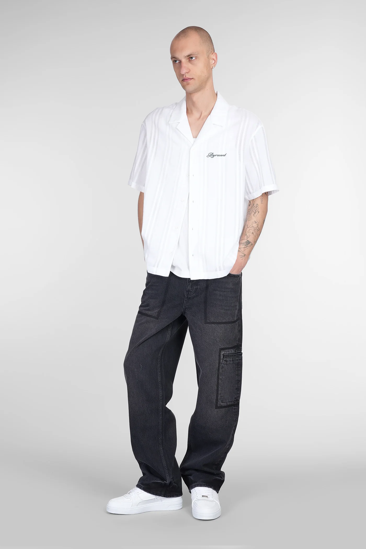 Shirt in white cotton - Image 2