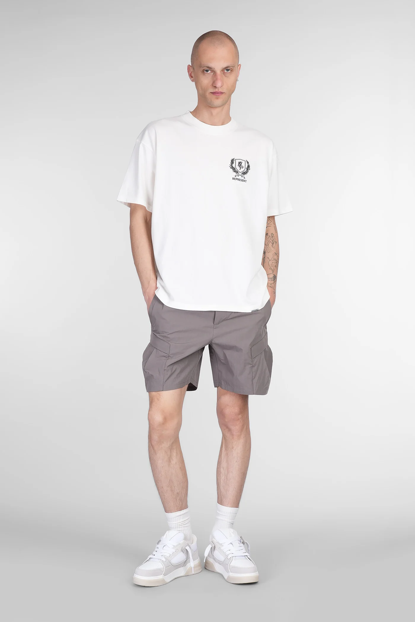 Shorts in grey cotton - Image 2