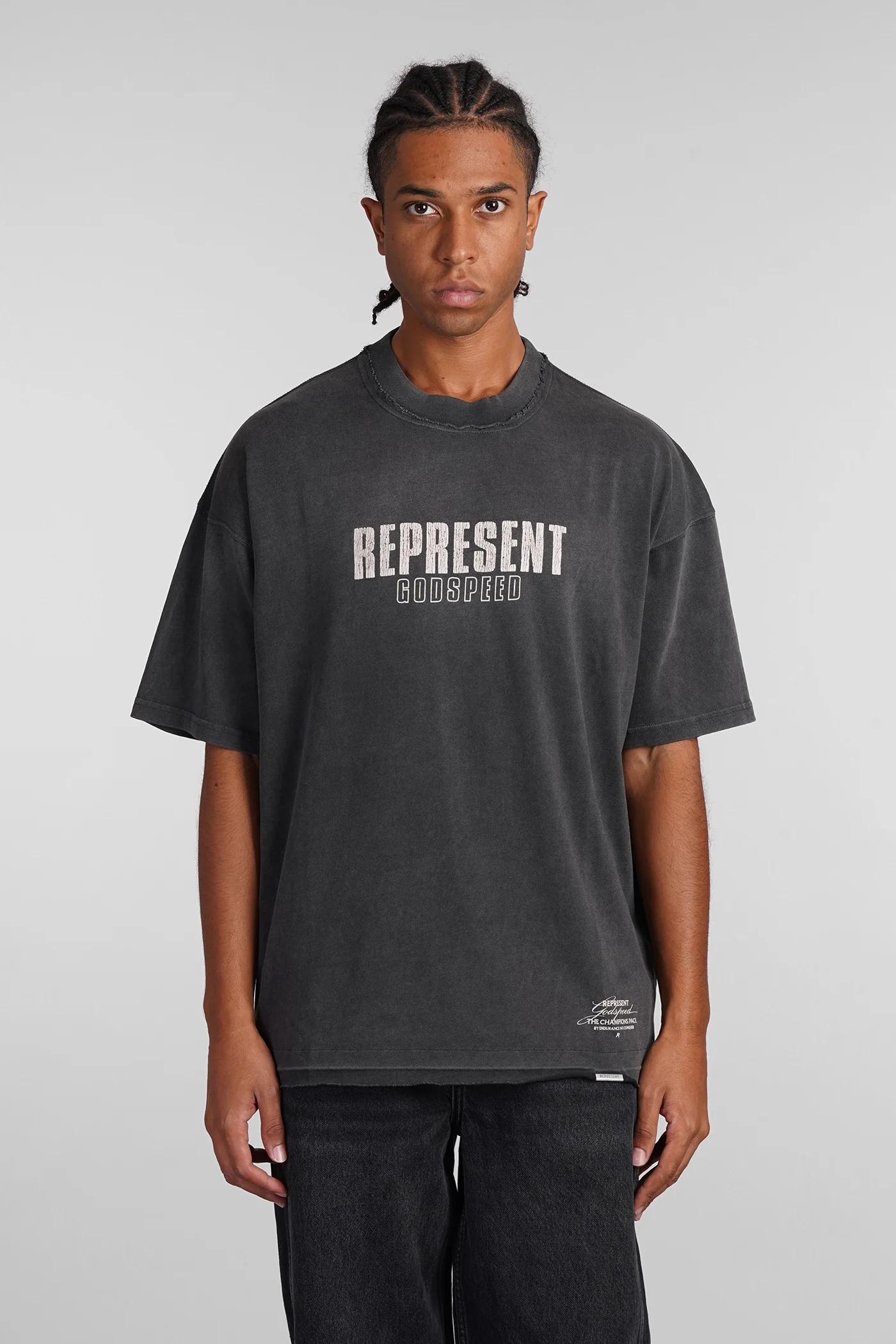 T-Shirt in black cotton