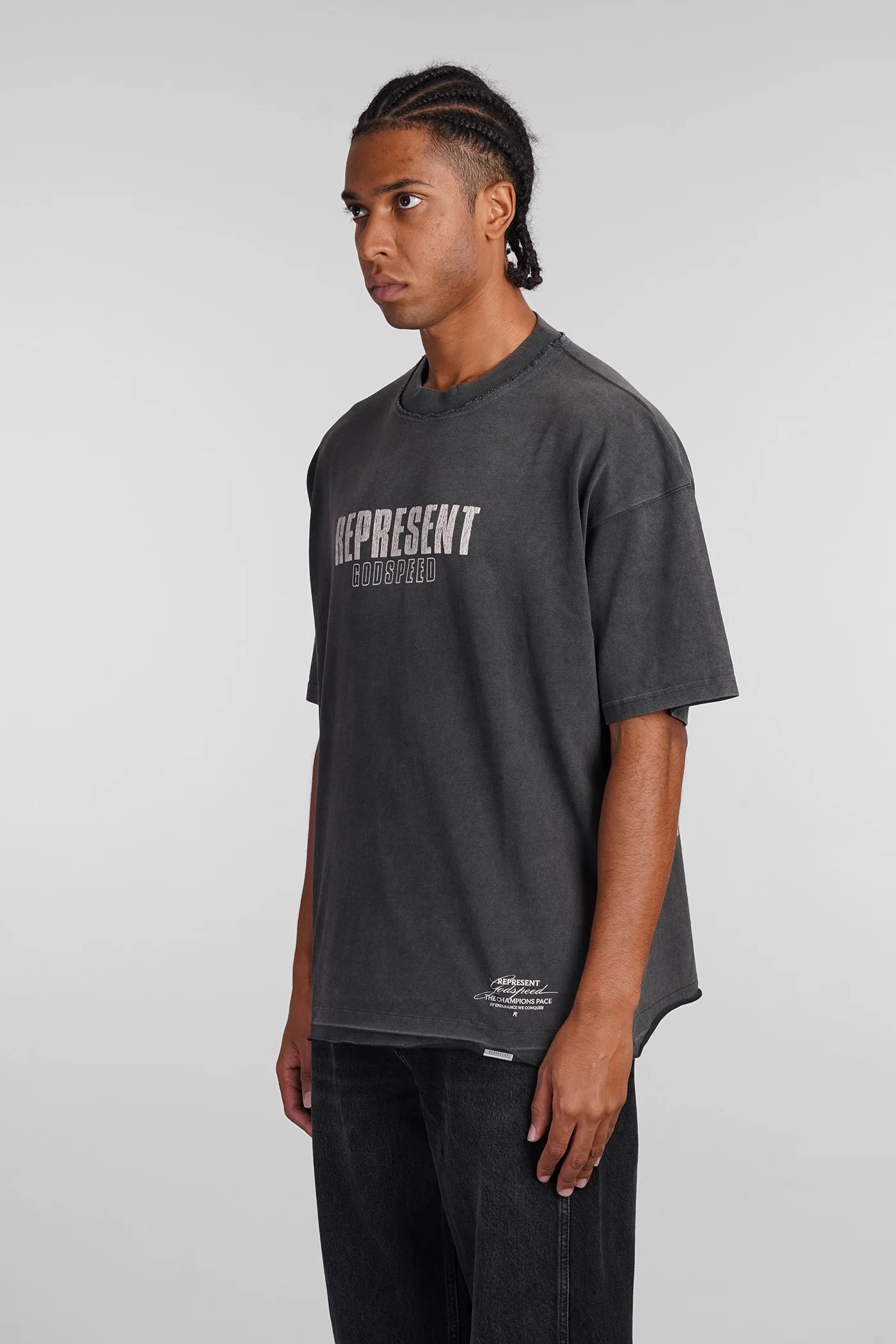 T-Shirt in black cotton - Image 4
