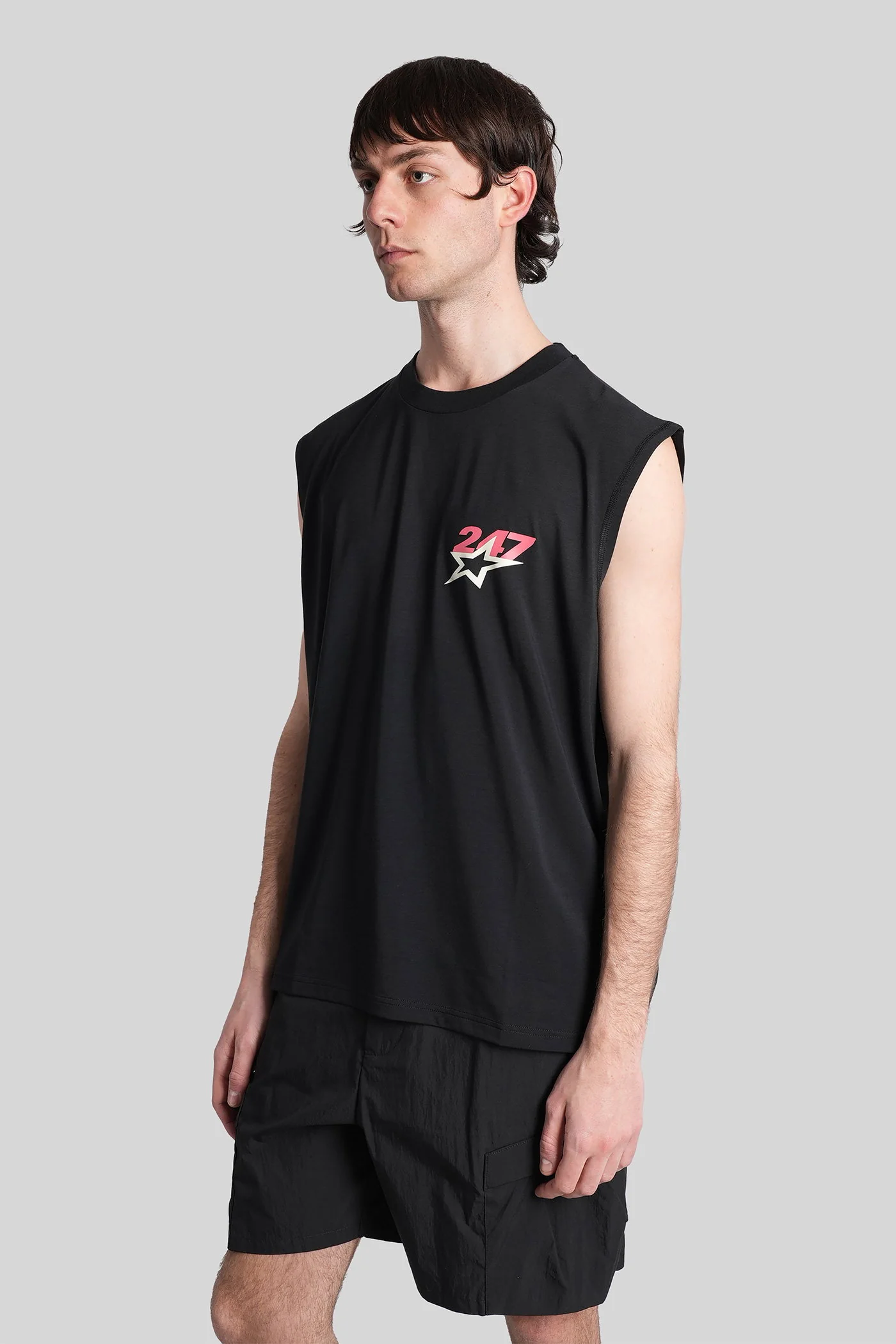 tank Top in black polyester - Image 4