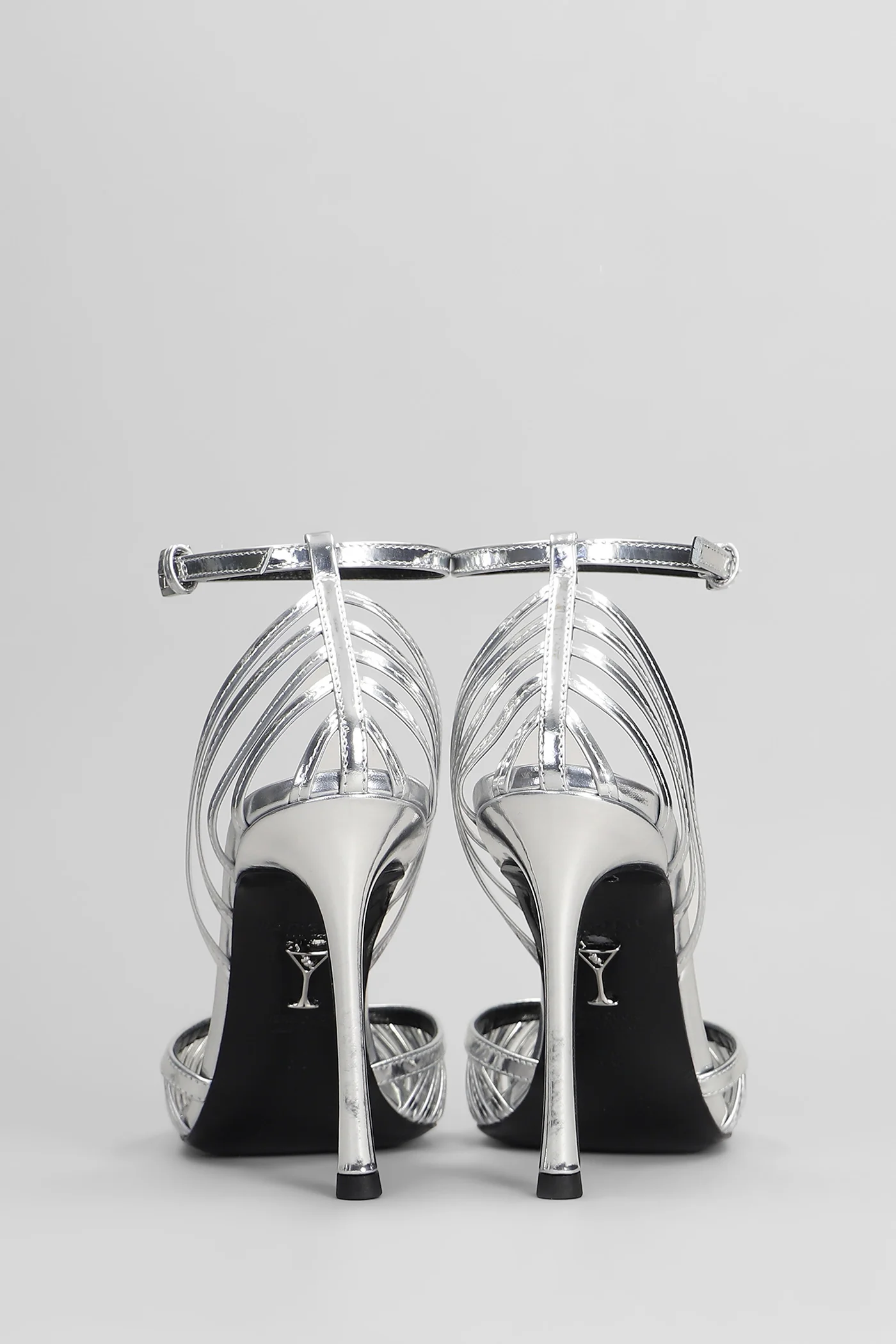 Analu Sandals in silver leather - Image 4