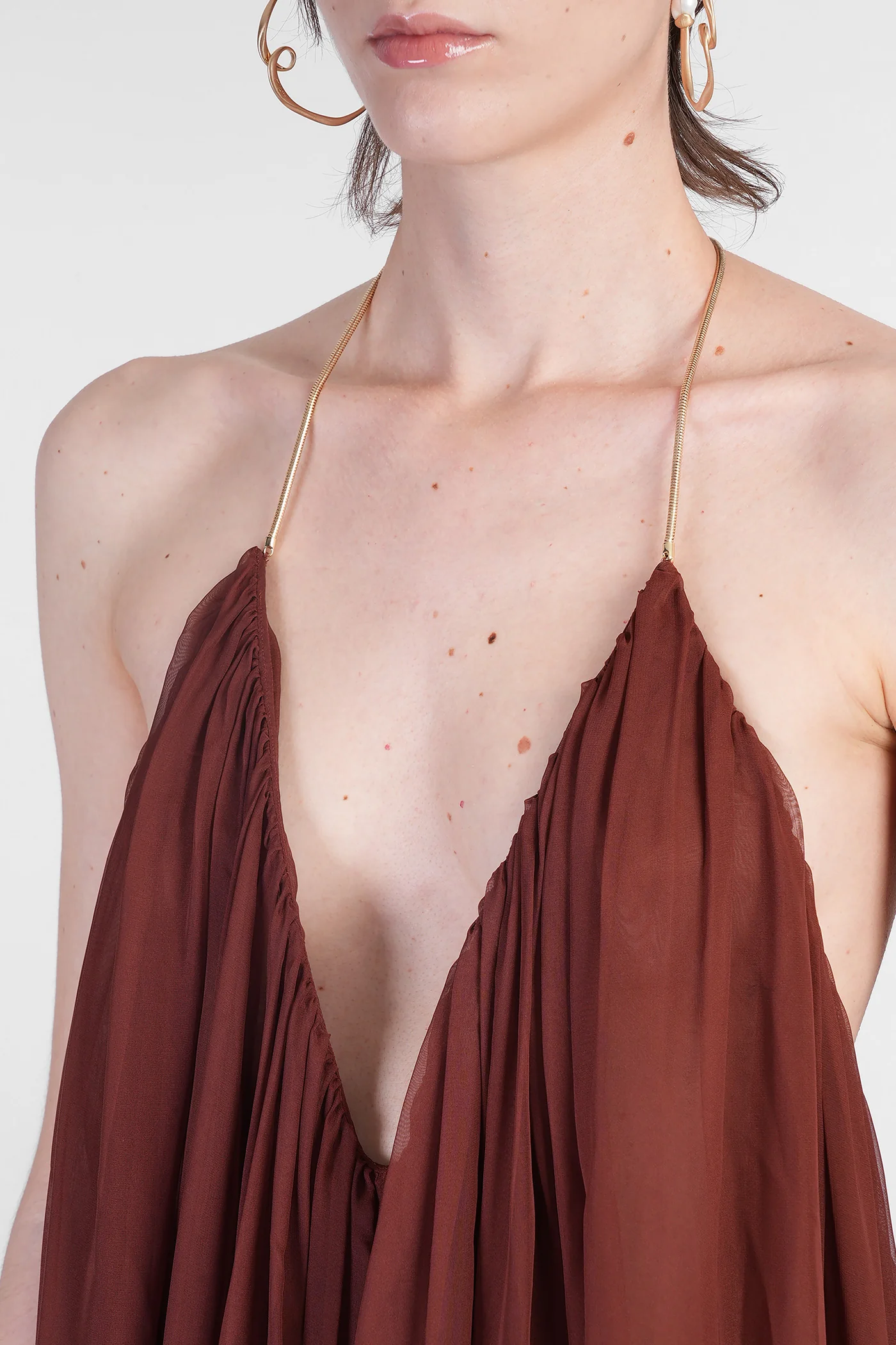Arlet Long dress in brown polyester - Image 5