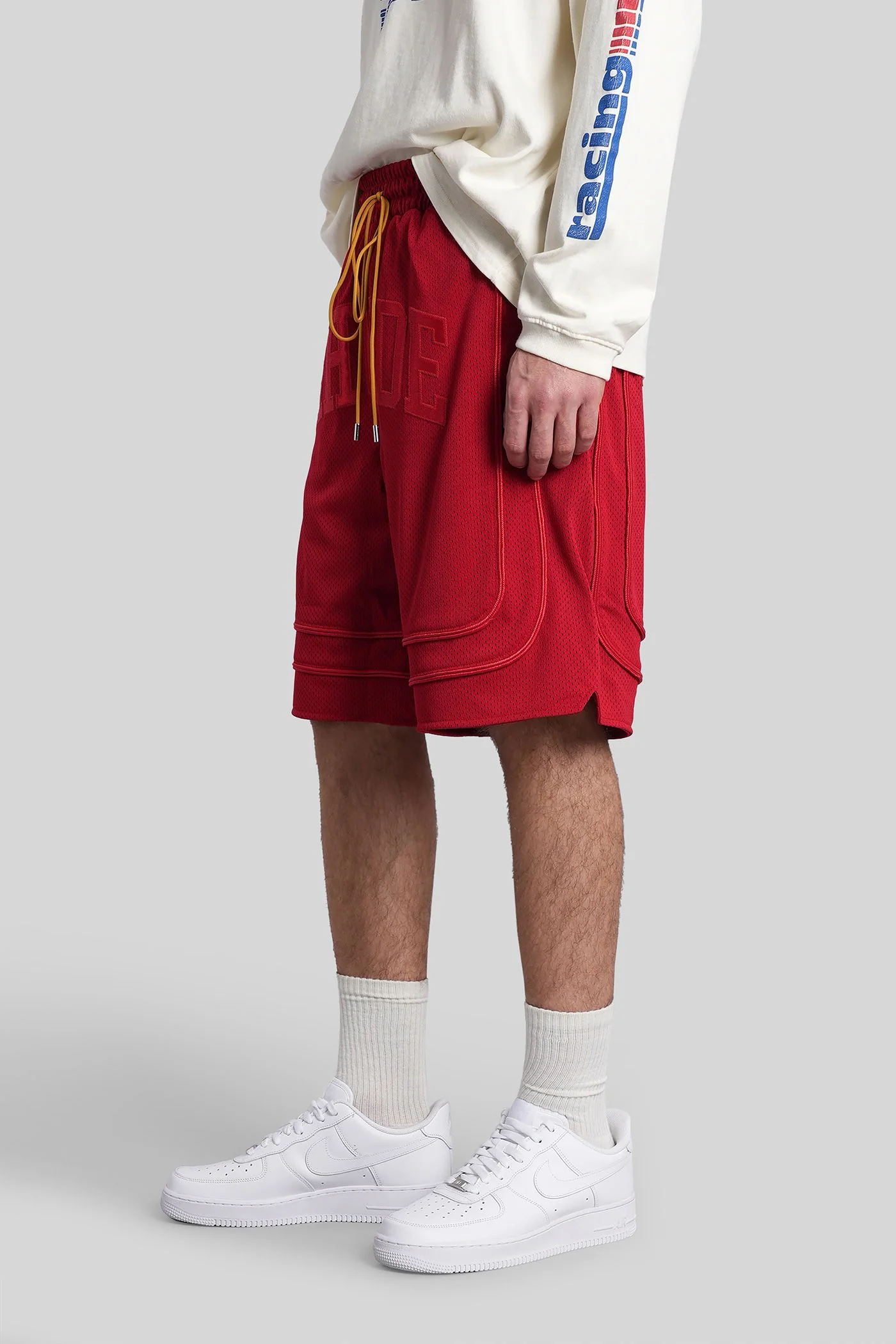 Shorts in red polyester - Image 4