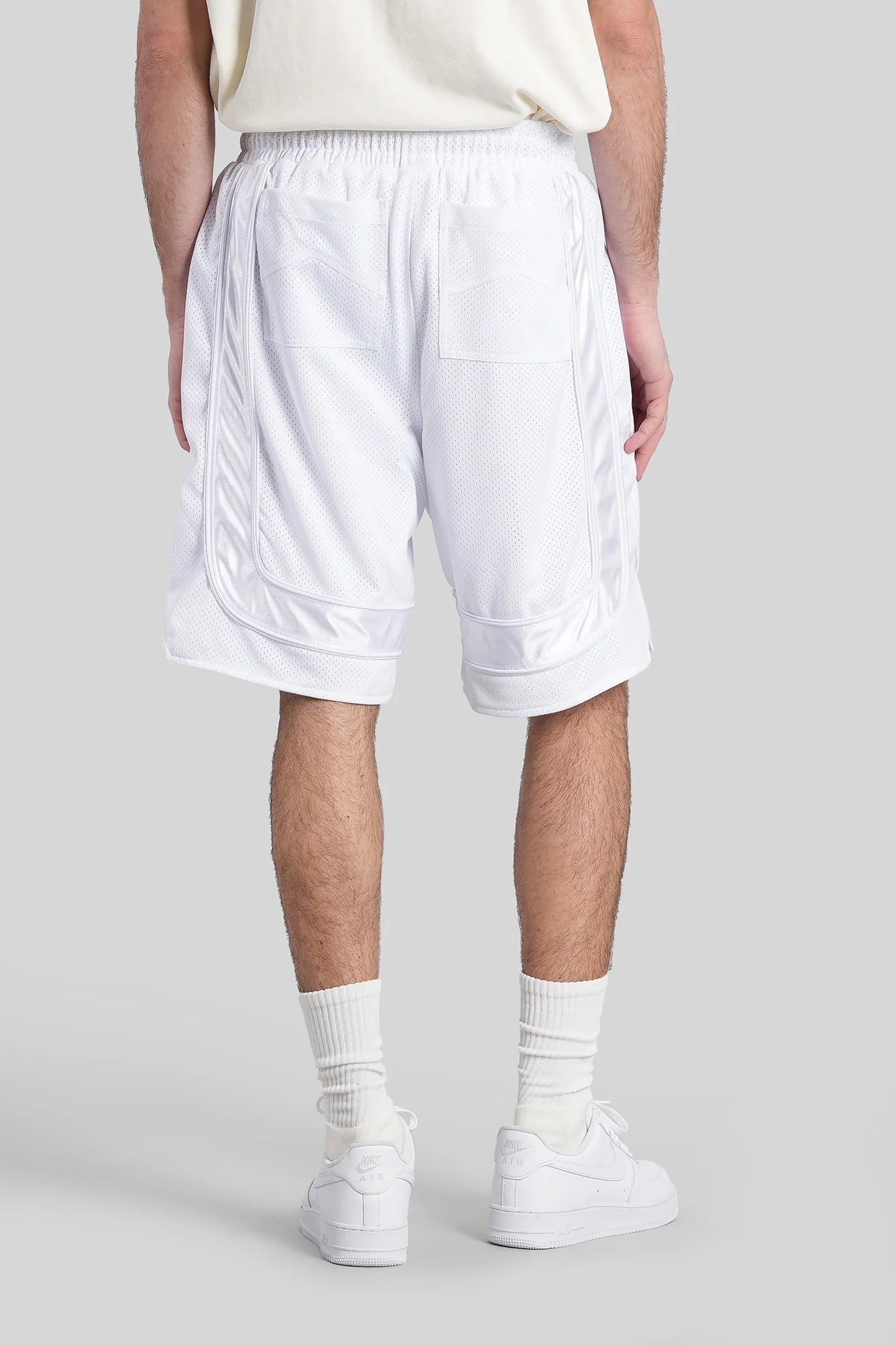 Shorts in white polyester - Image 3