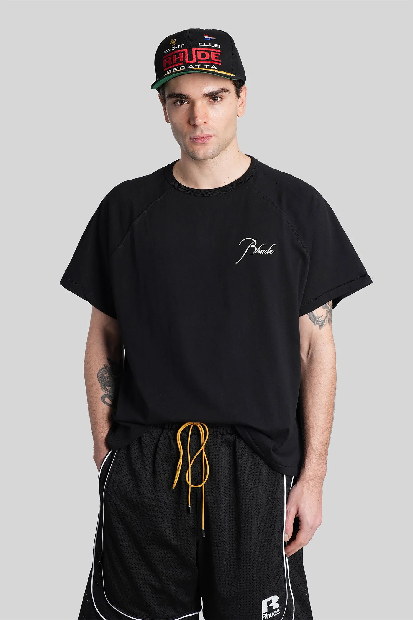 T-Shirt in black cotton - Image 50
