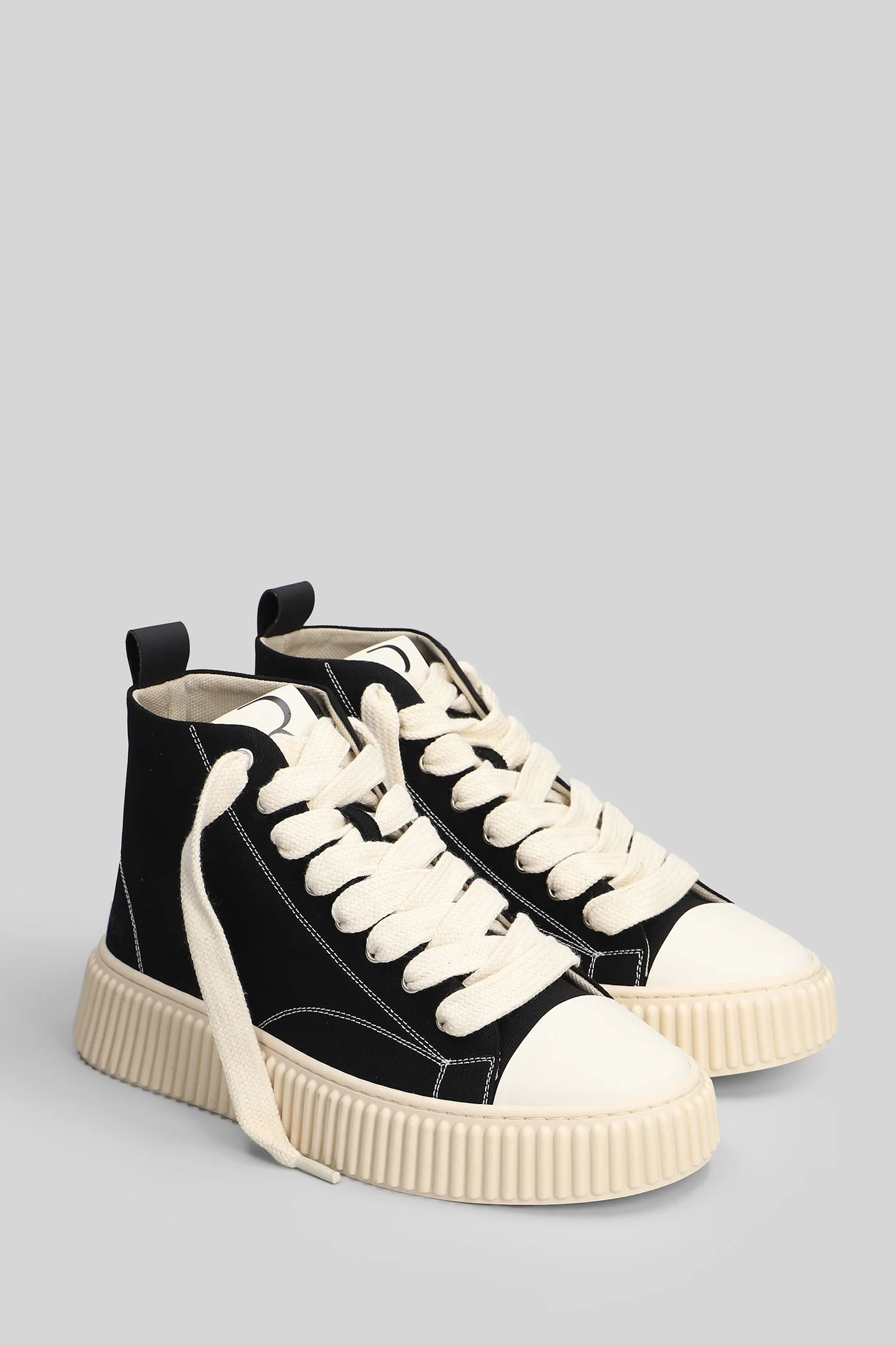 Canvas Sneakers in black canvas - Image 2