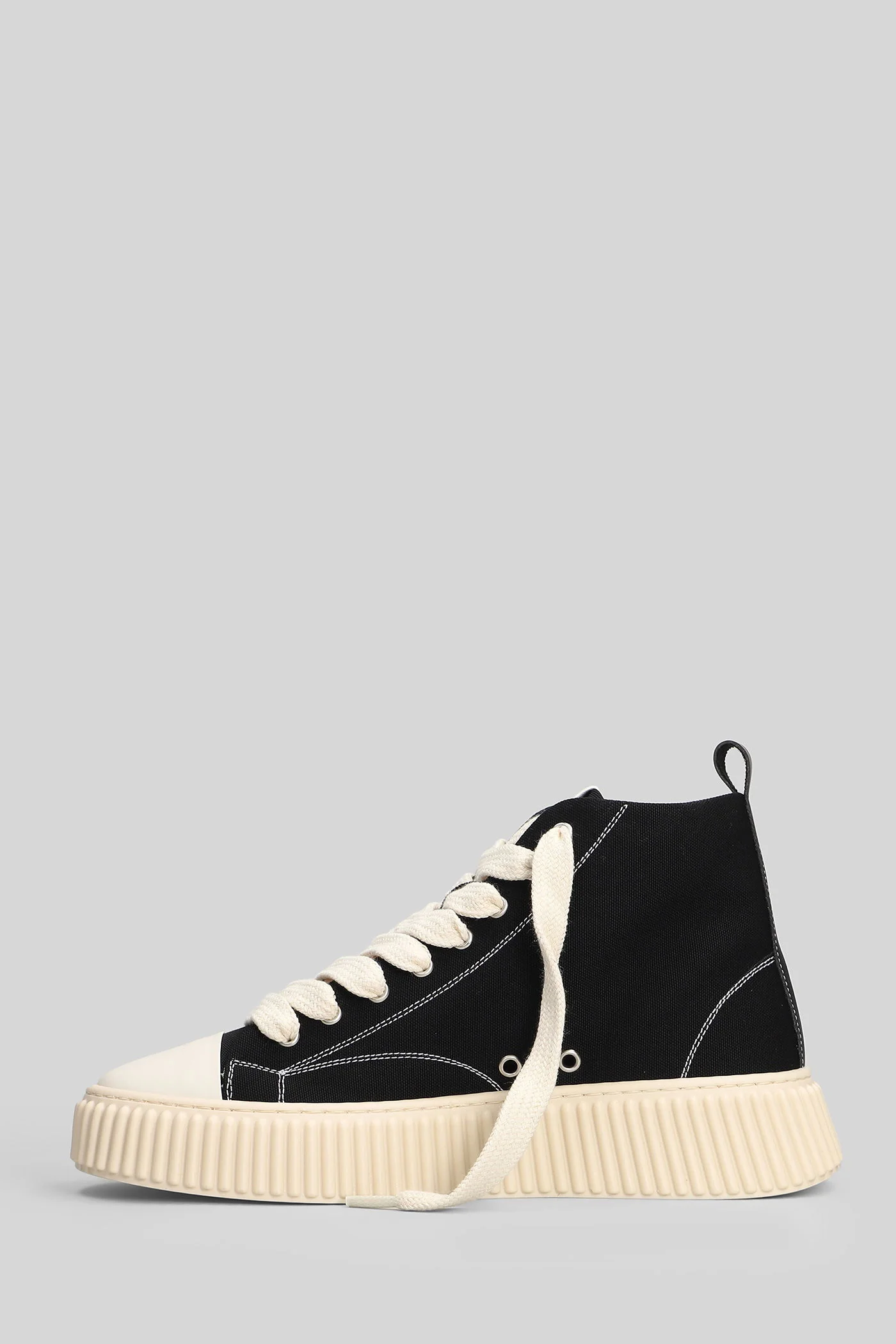Canvas Sneakers in black canvas - Image 3