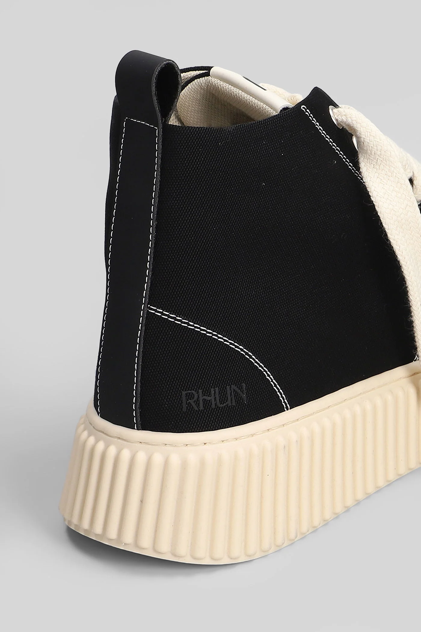 Canvas Sneakers in black canvas - Image 5