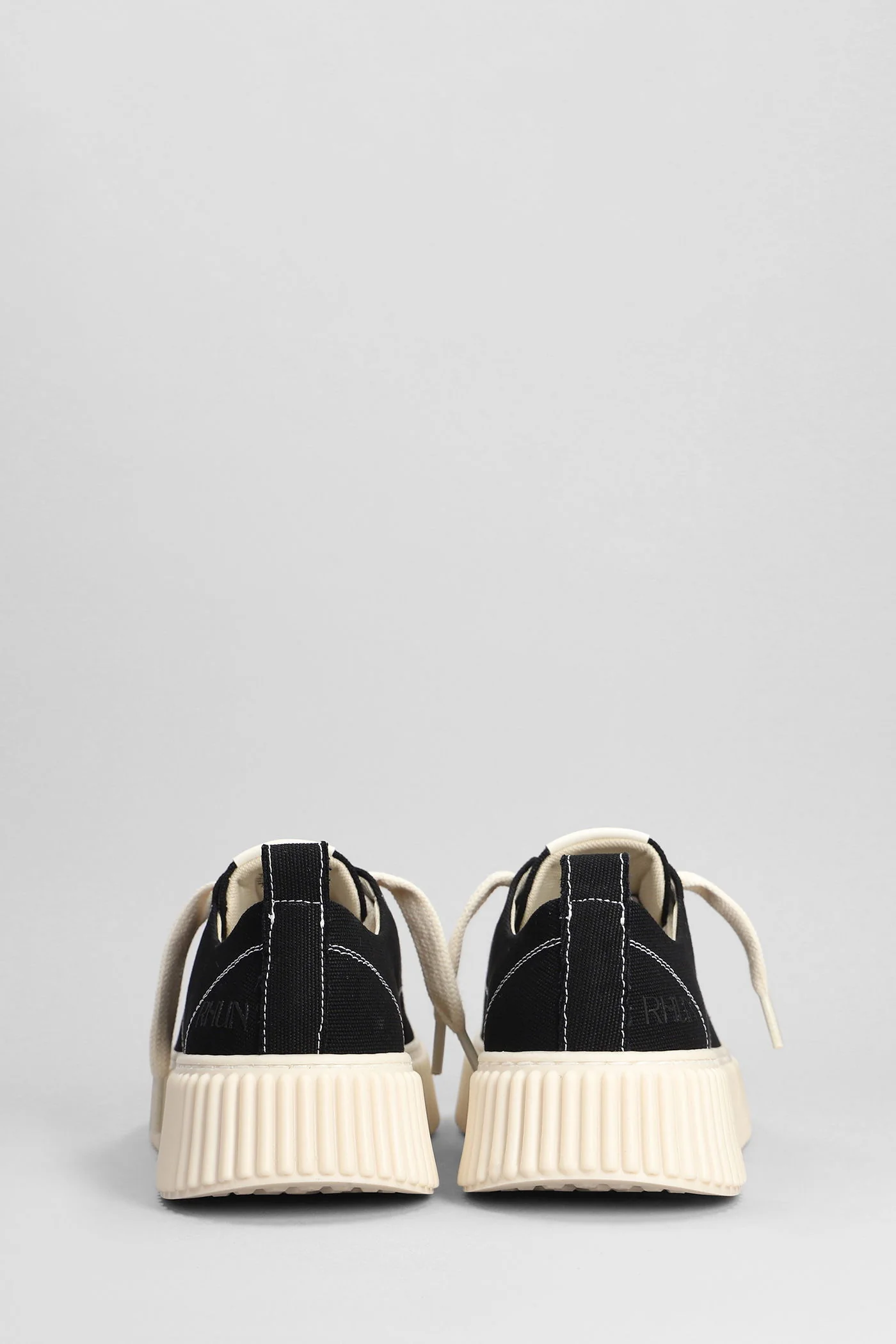 Canvas Sneakers in black canvas - Image 4