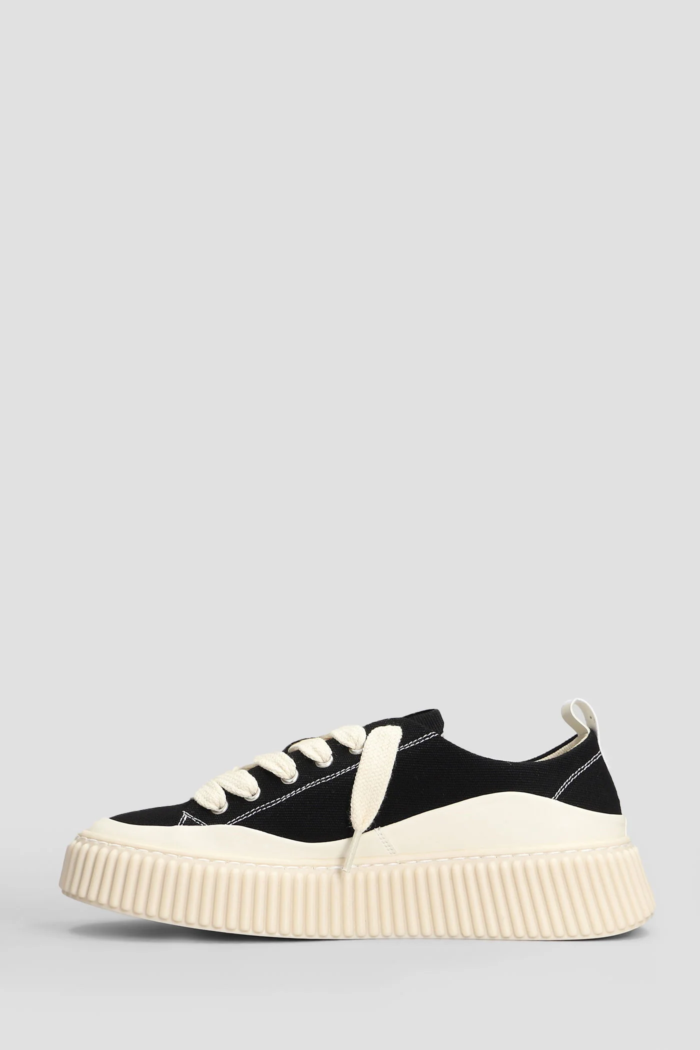 Canvas Sneakers in black canvas - Image 3