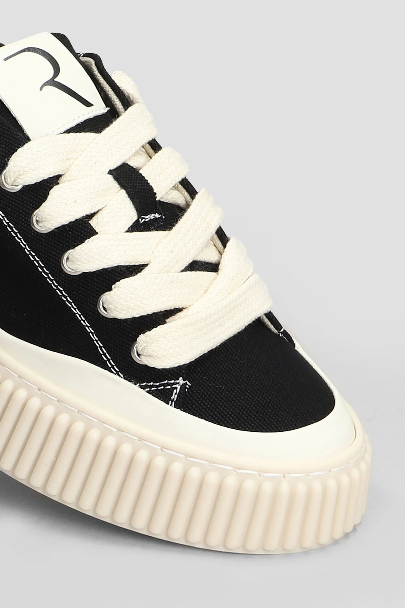 Canvas Sneakers in black canvas - Image 5