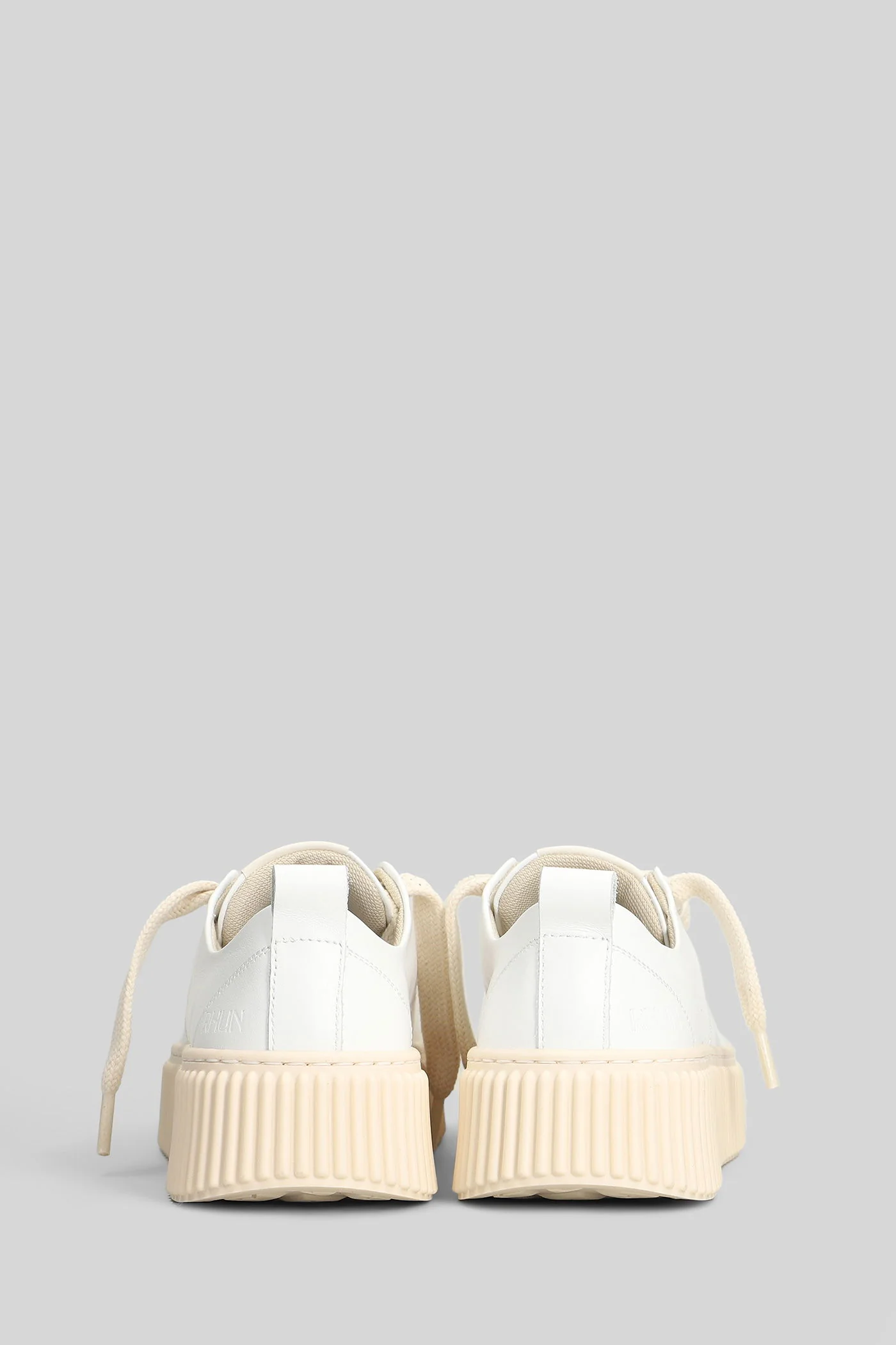 Leather Sneakers in white leather - Image 4