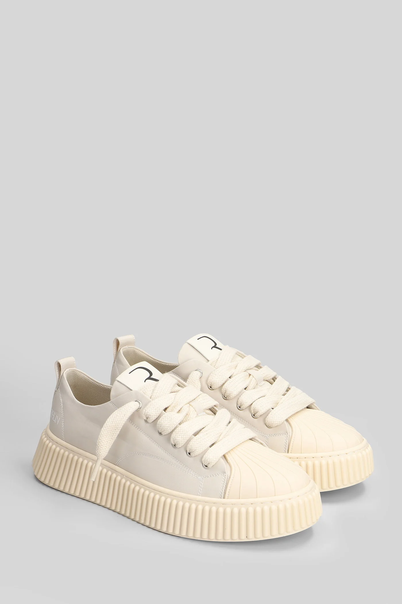 Nylon Sneakers in beige nylon - Image 2
