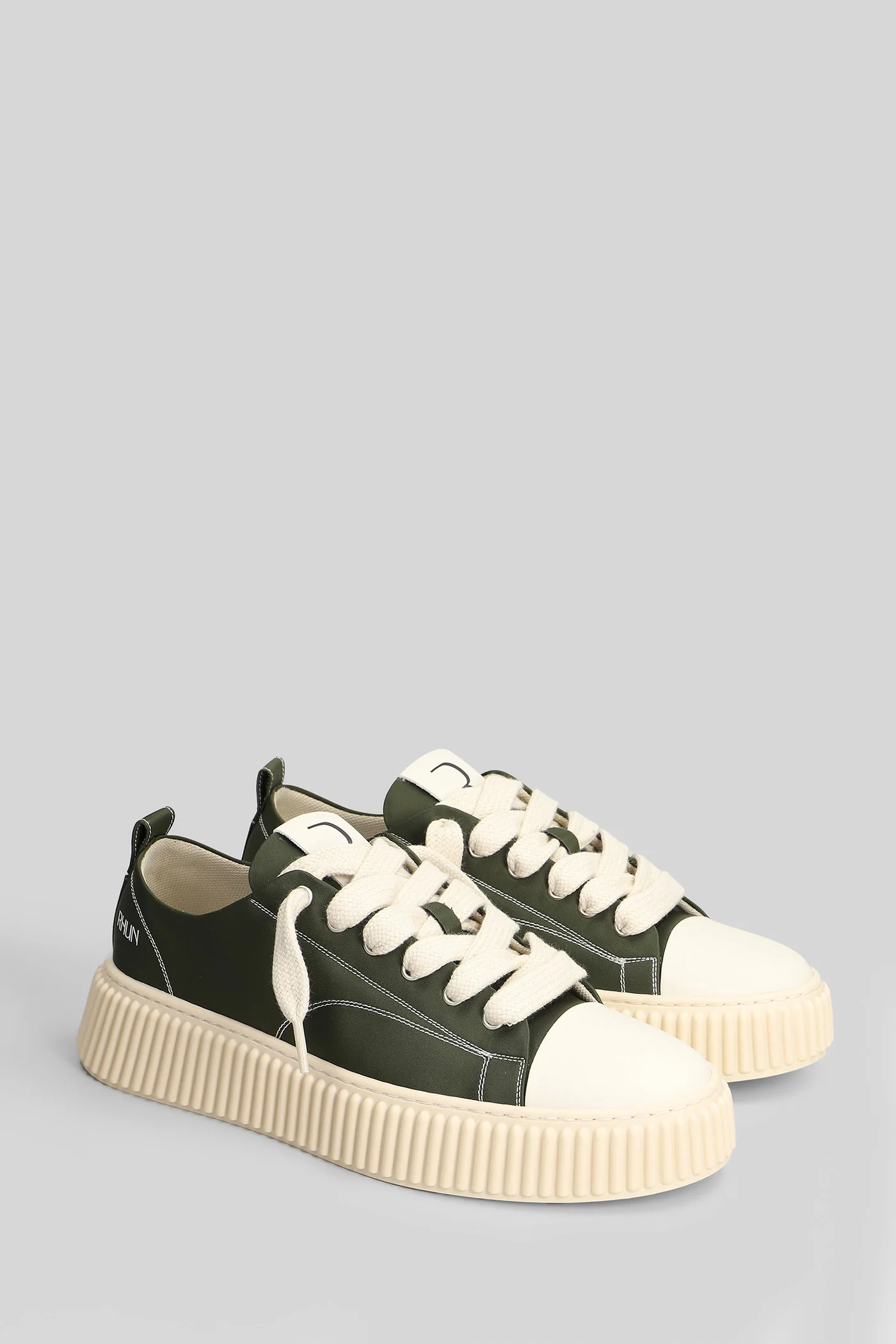 Nylon Sneakers in green nylon - Image 2