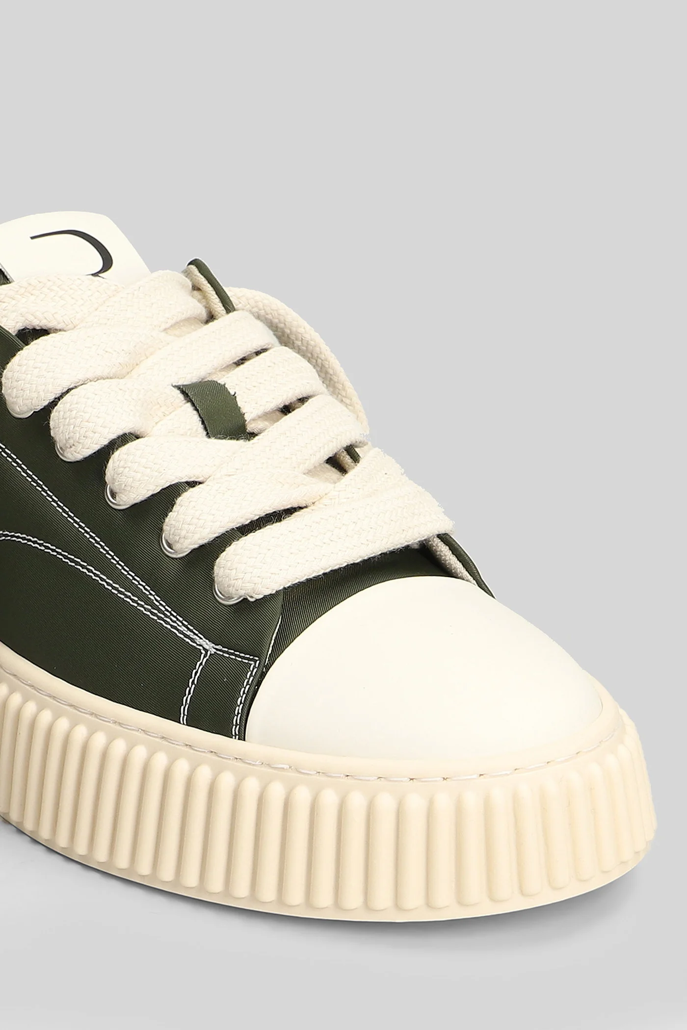 Nylon Sneakers in green nylon - Image 5
