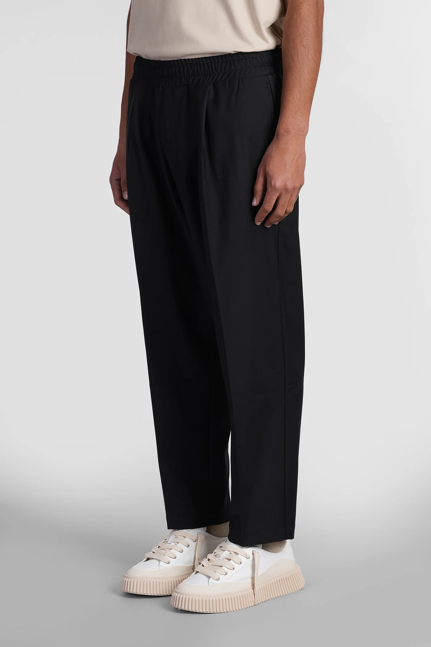 Pants in black wool - Image 4