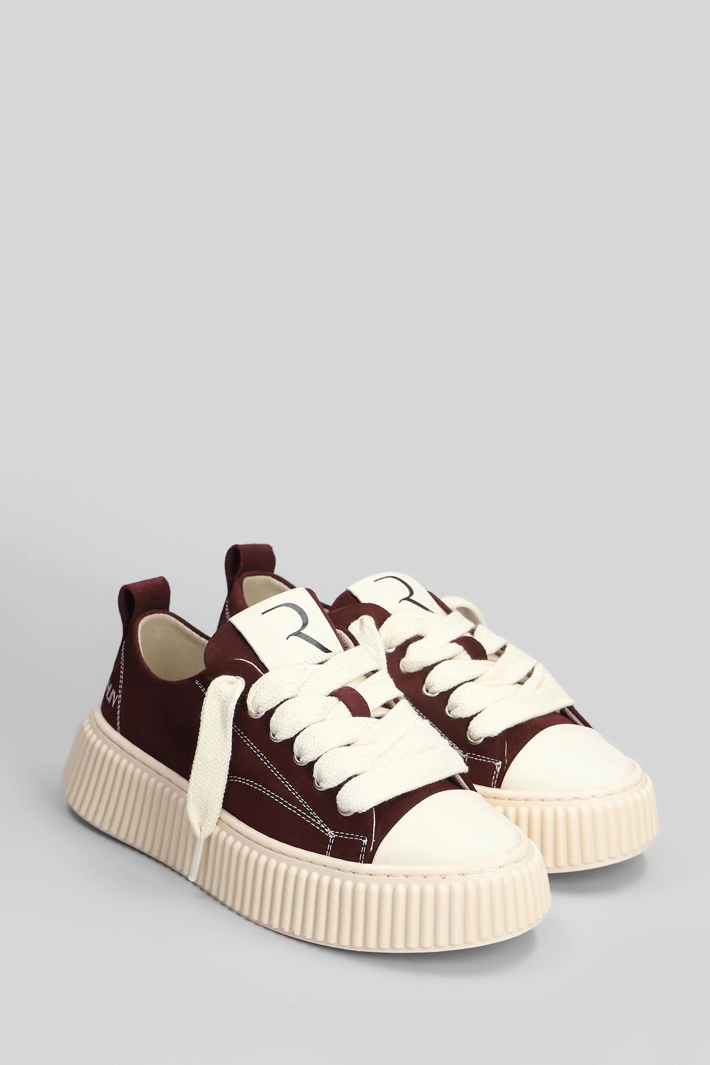 Suede Sneakers in bordeaux suede - Image 2
