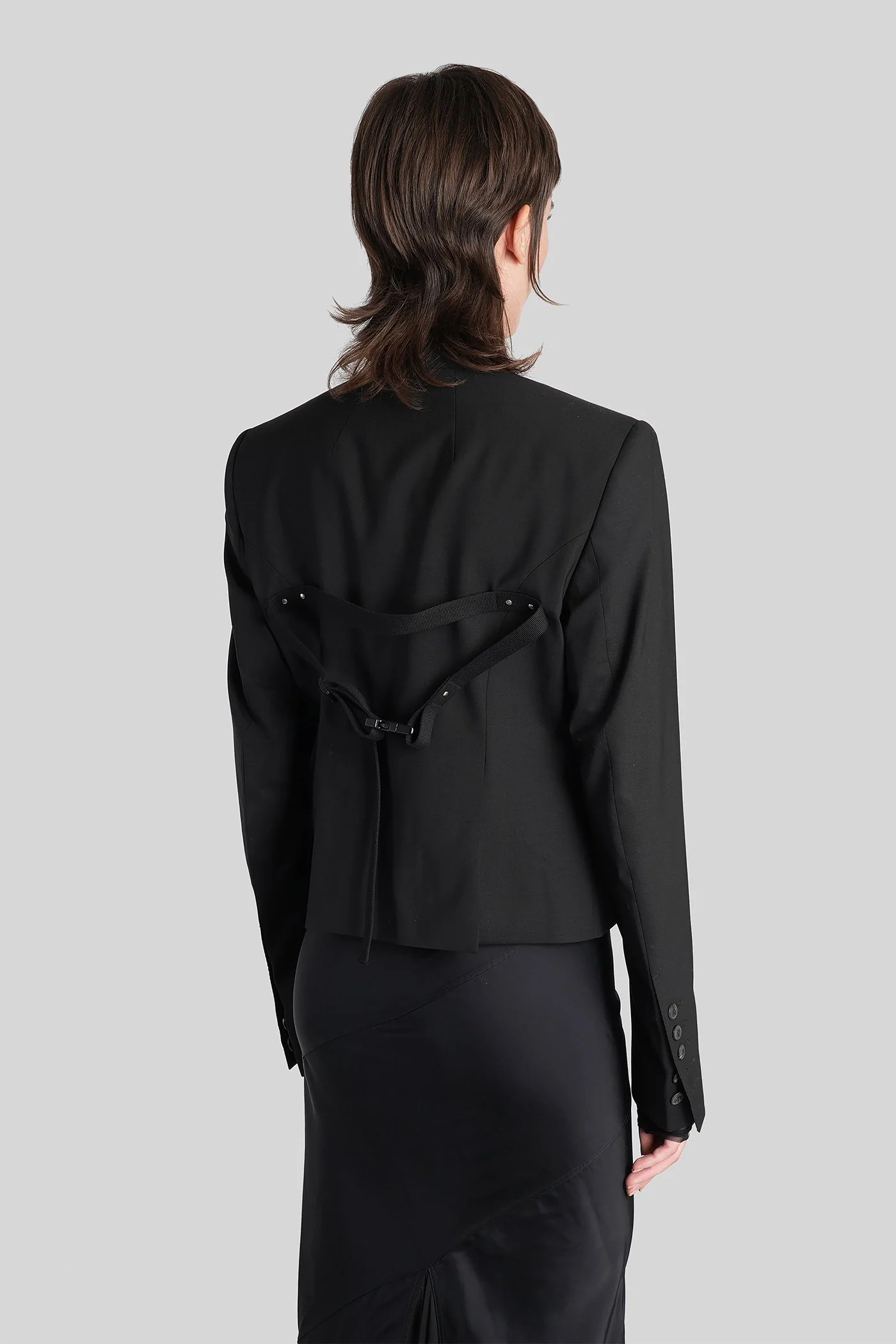 Alice jkt Blazer in black wool - Image 3