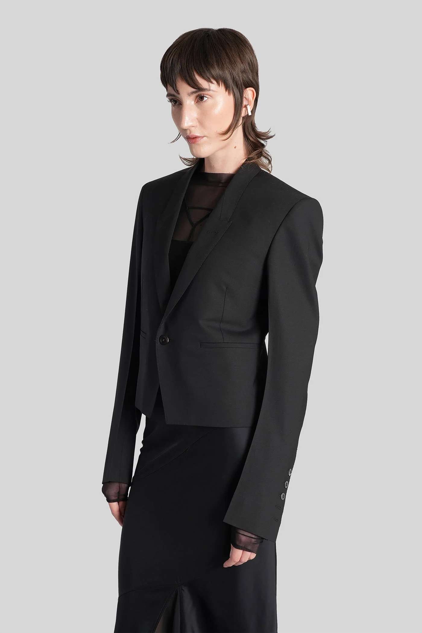 Alice jkt Blazer in black wool - Image 4