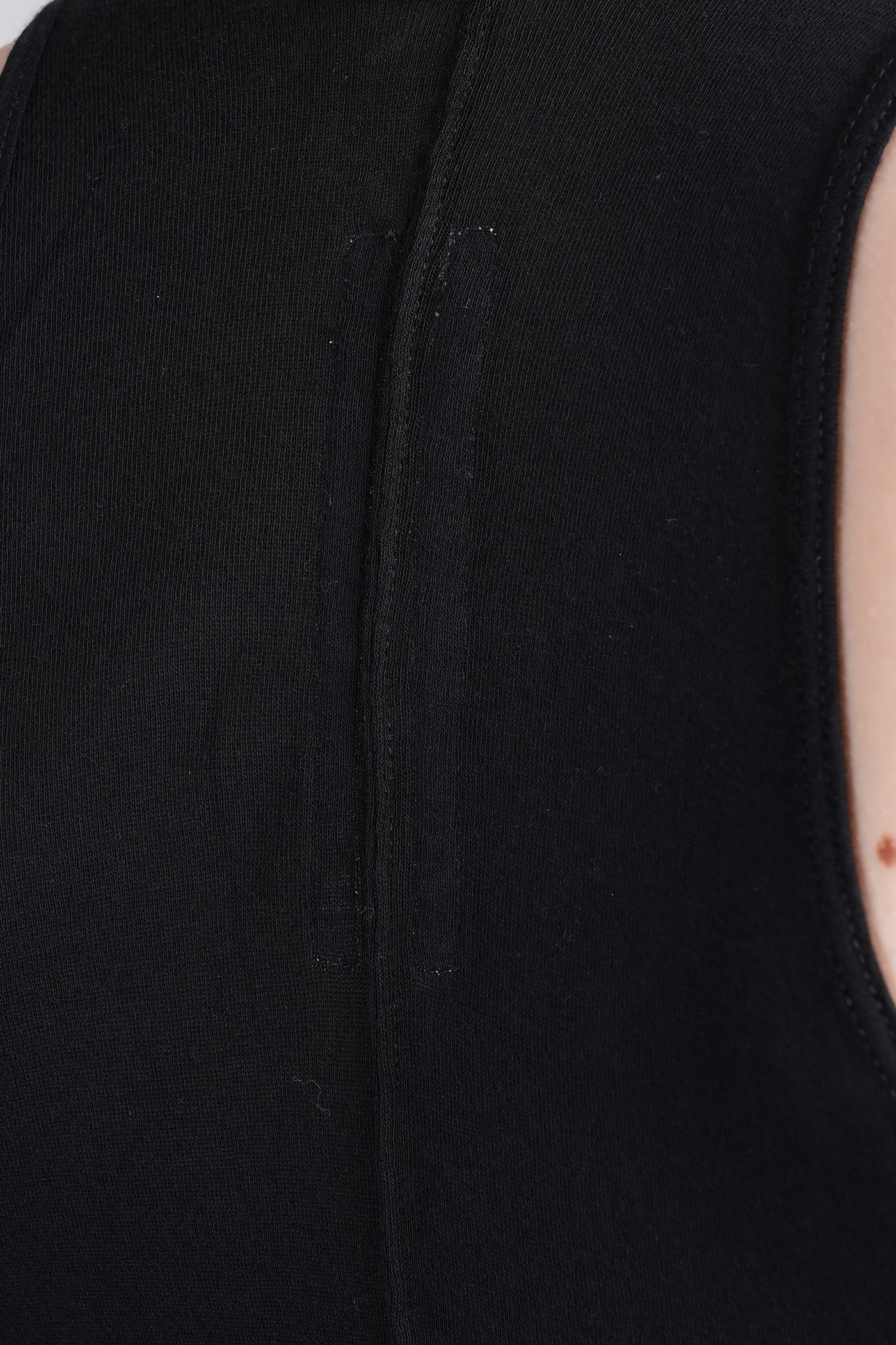 Basic rib tank tank Top in black cotton - Image 5