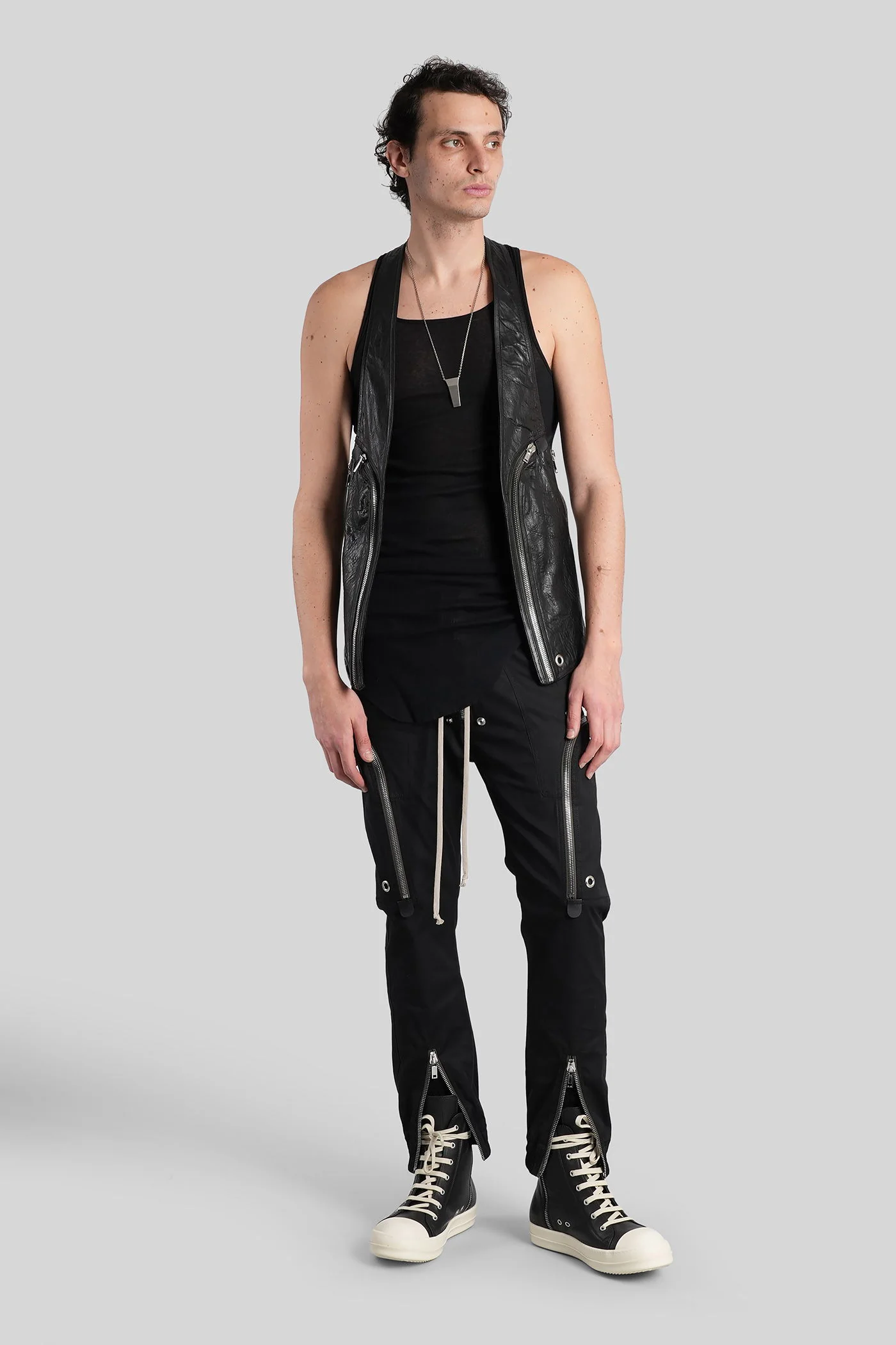 Basic rib tank tank Top in black cotton - Image 2