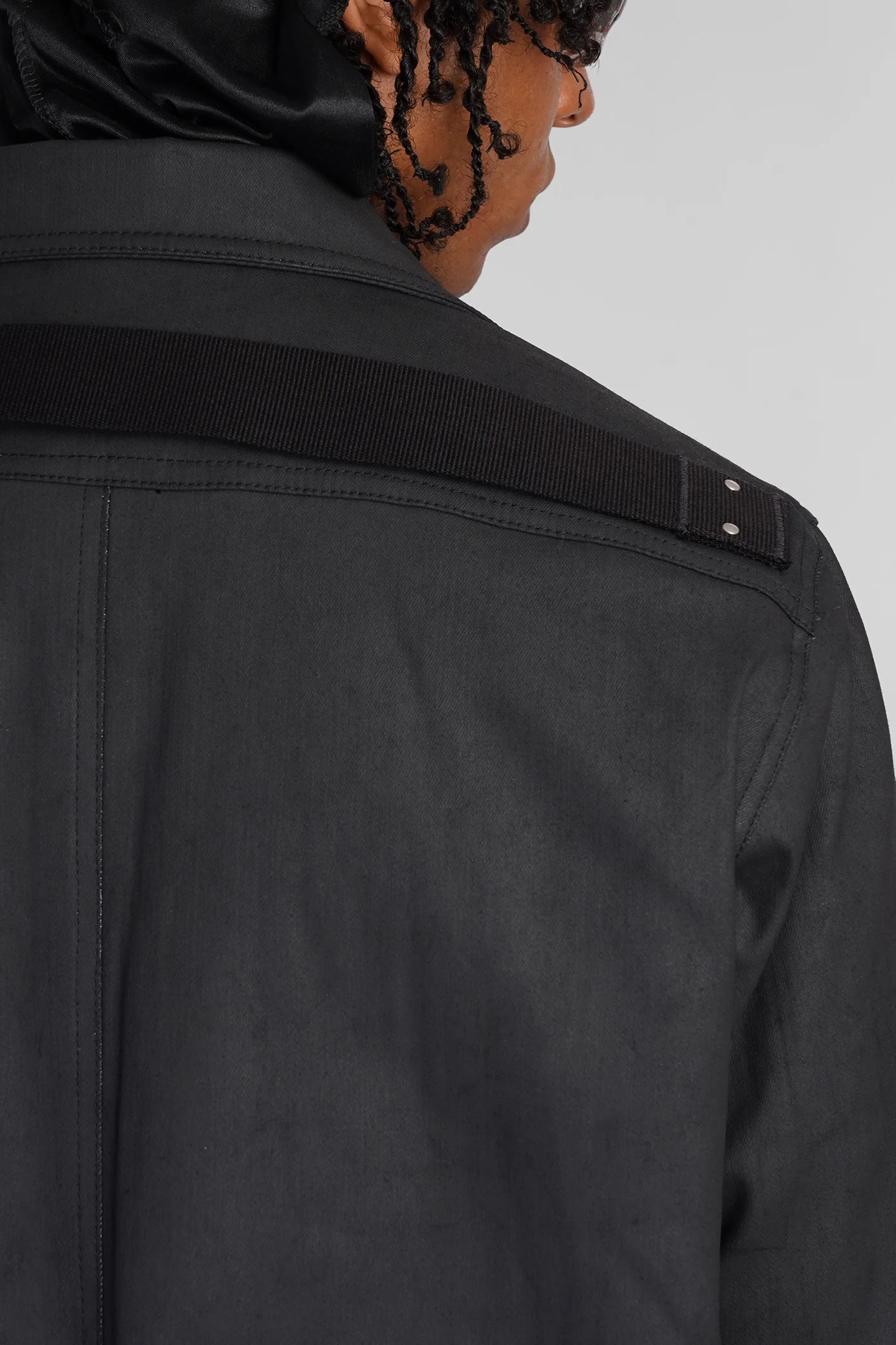 Brad jkt Denim Jackets in black cotton - Image 5