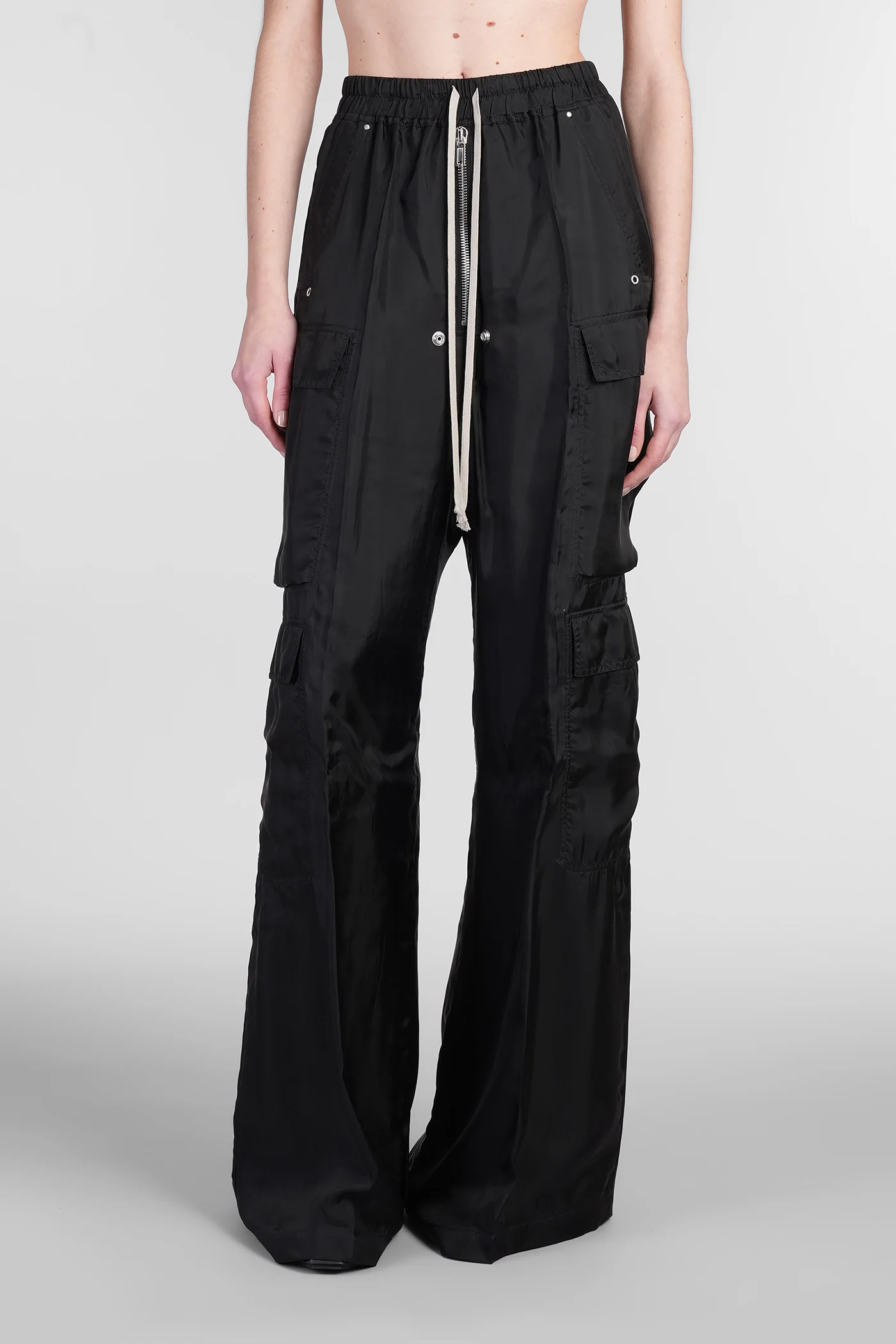 Cargobelas Pants in black polyamide polyester